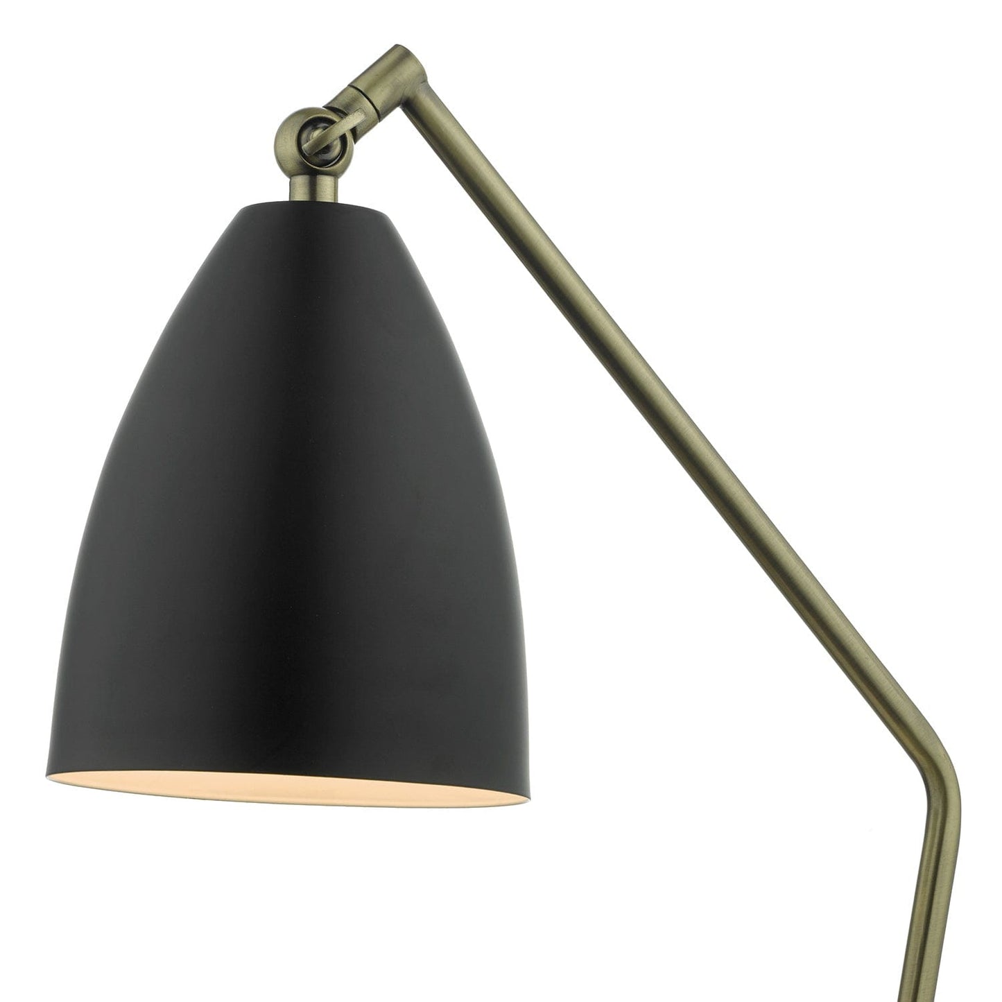 dar lighting Olly Task Table Lamp Antique Brass Black OLL4154