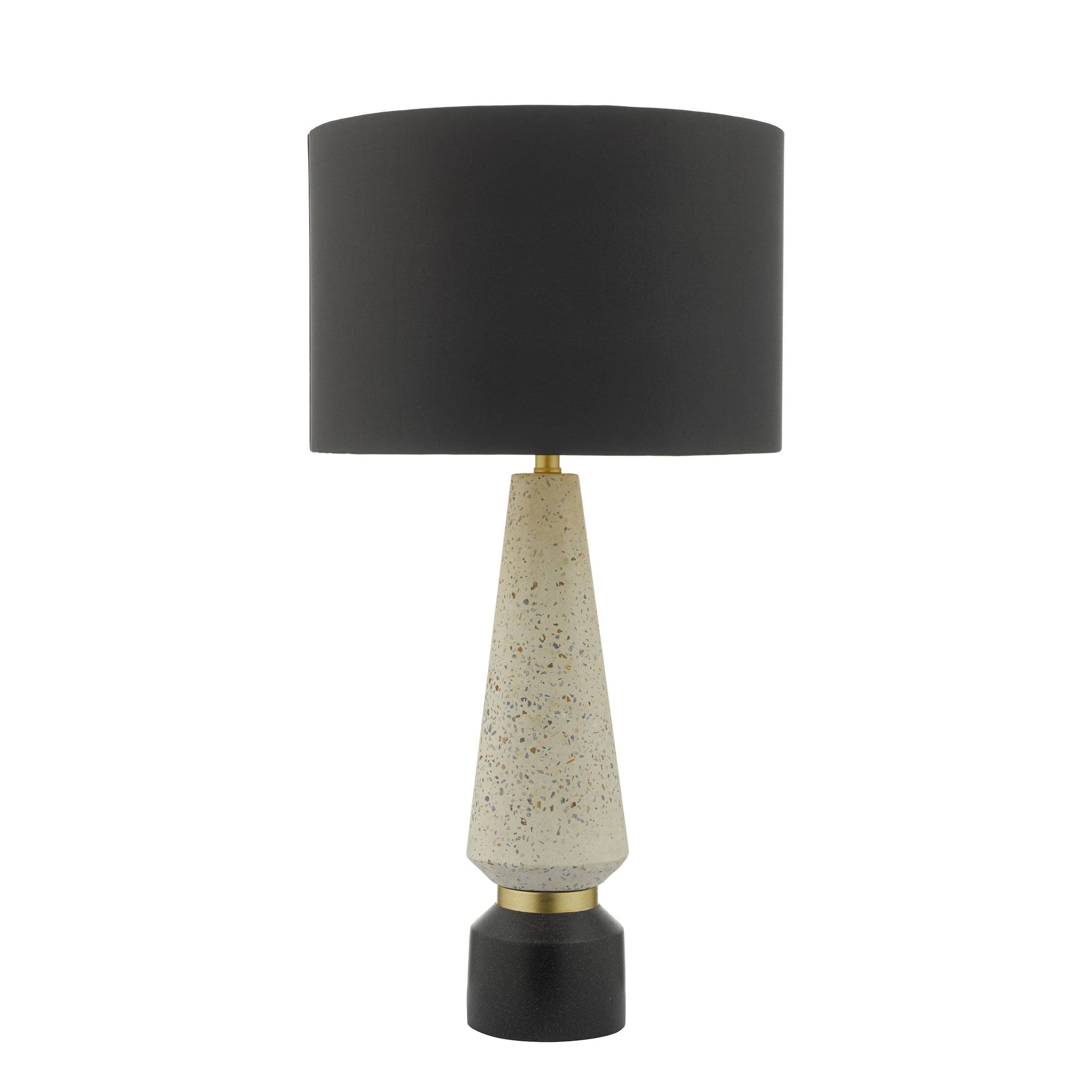 dar lighting Onora Table Lamp White & Black With Shade ONO4255