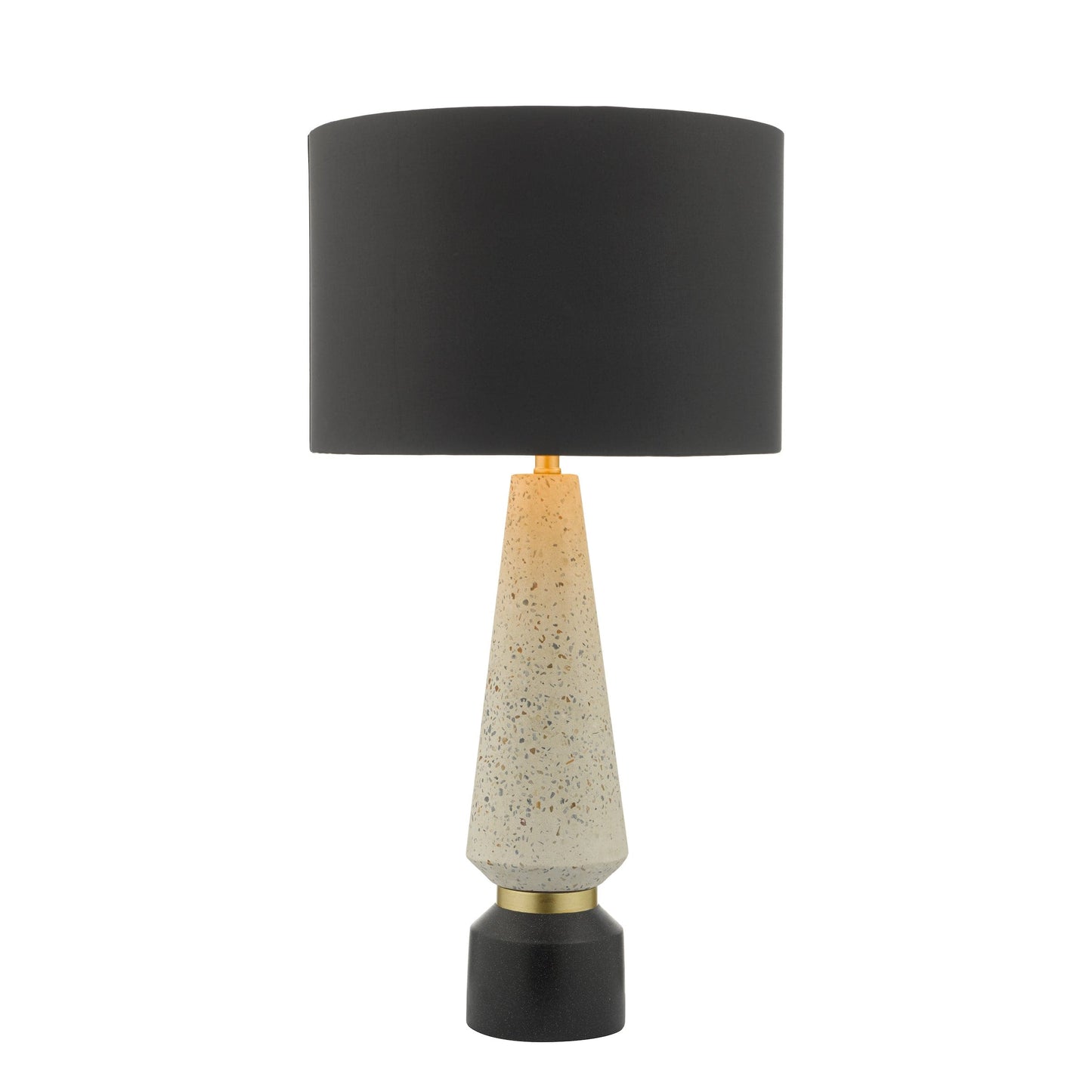 dar lighting Onora Table Lamp White & Black With Shade ONO4255