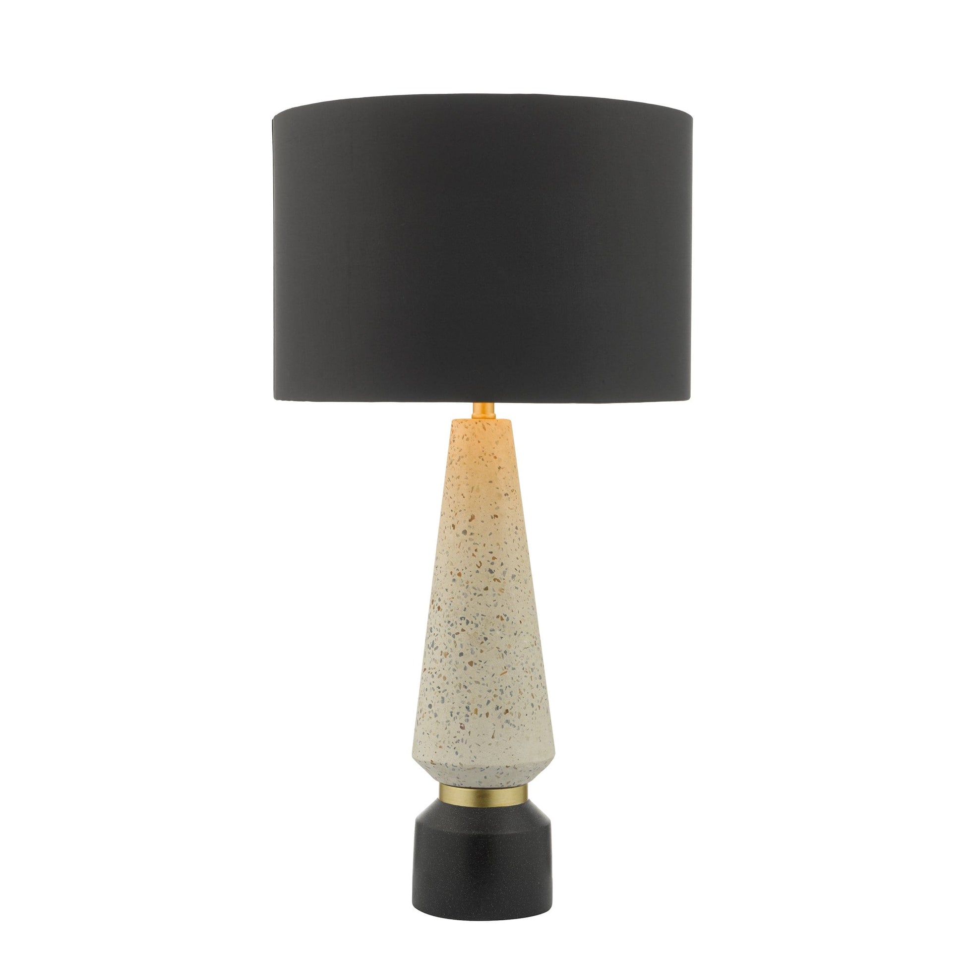 dar lighting Onora Table Lamp White & Black With Shade ONO4255