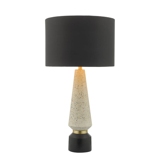 dar lighting Onora Table Lamp White & Black With Shade ONO4255