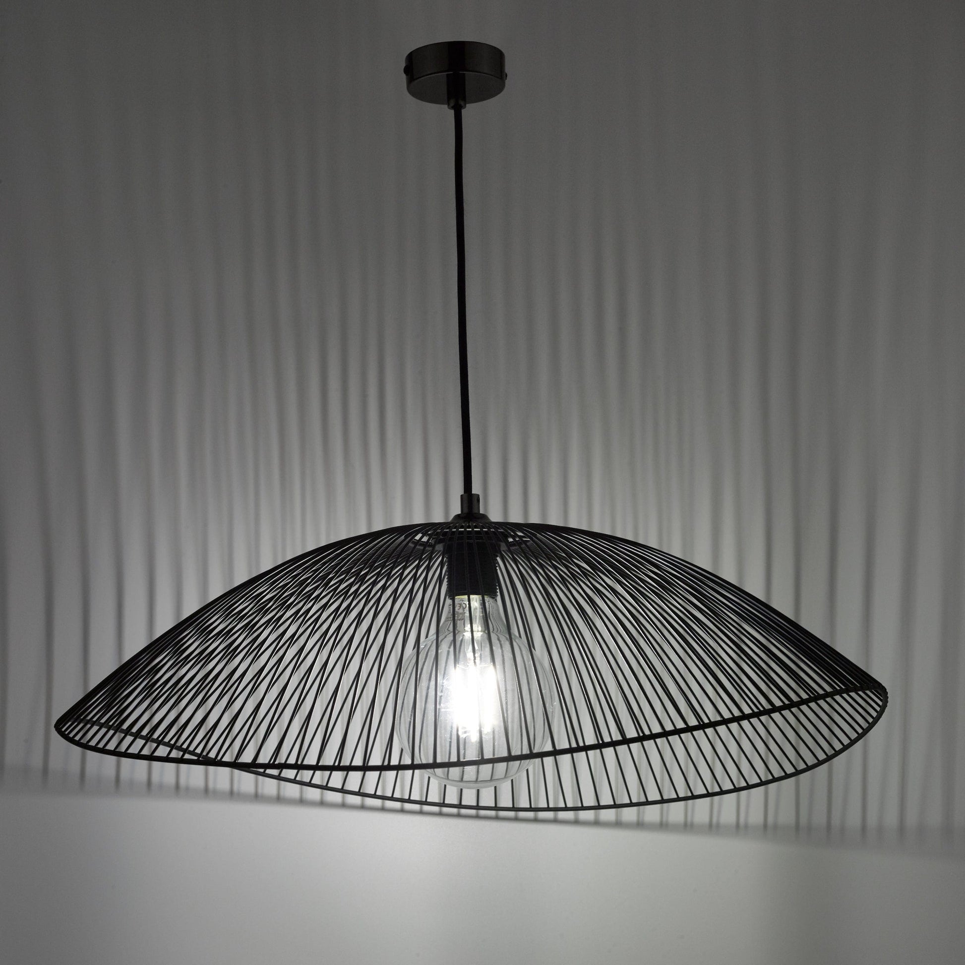 dar lighting Onza Wire Easy Fit Pendant Shades Black (Twin Pack) ONZ1722