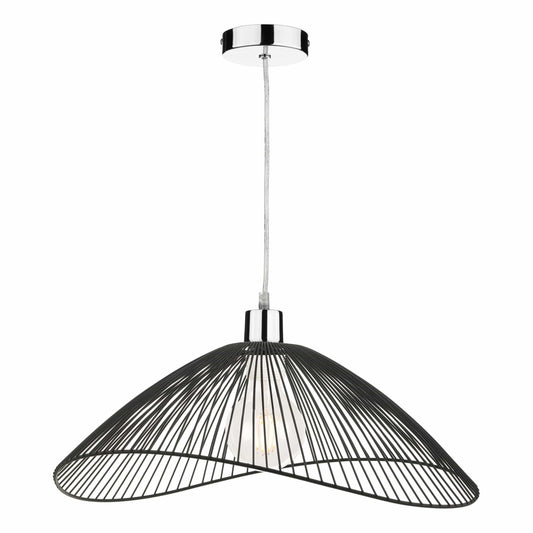 dar lighting Onza Wire Easy Fit Pendant Shades Black (Twin Pack) ONZ1722