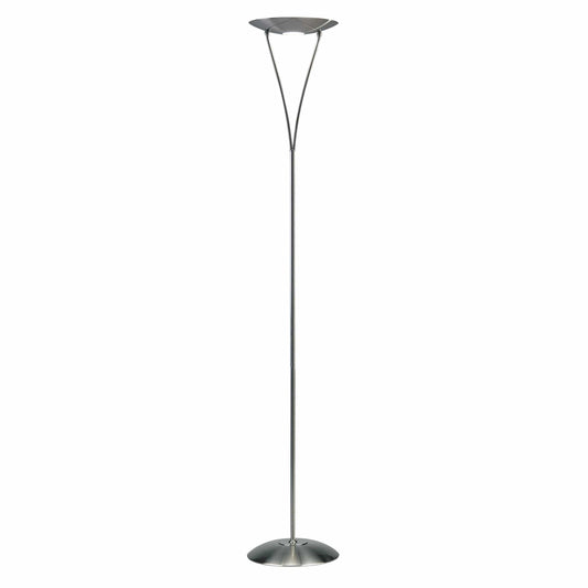 dar lighting Opus Floor Lamp Satin Chrome OPU4946