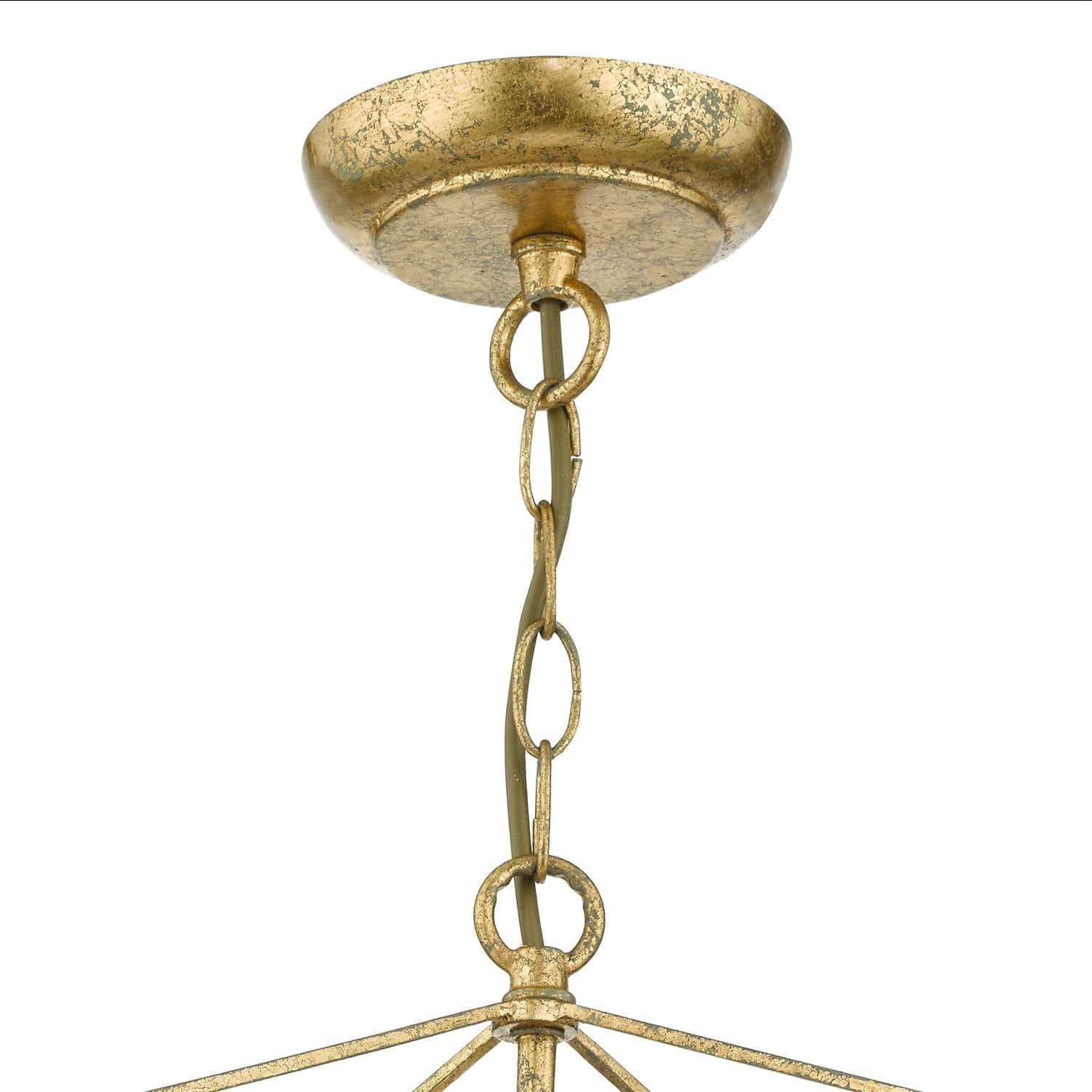 dar lighting Orsini 1 Light Pendant Antique Gold Opal Glass Shade ORS0135