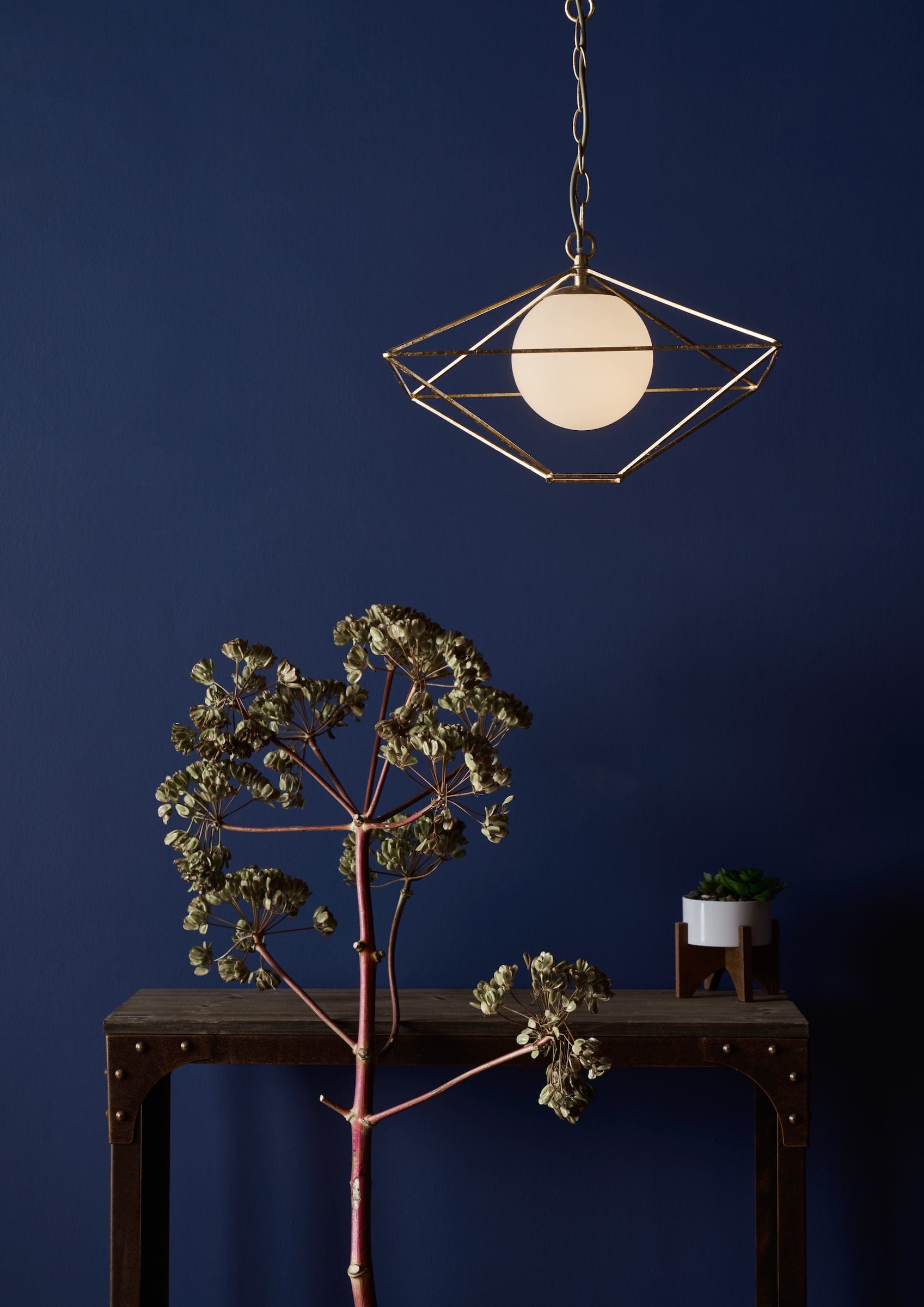 dar lighting Orsini 1 Light Pendant Antique Gold Opal Glass Shade ORS0135