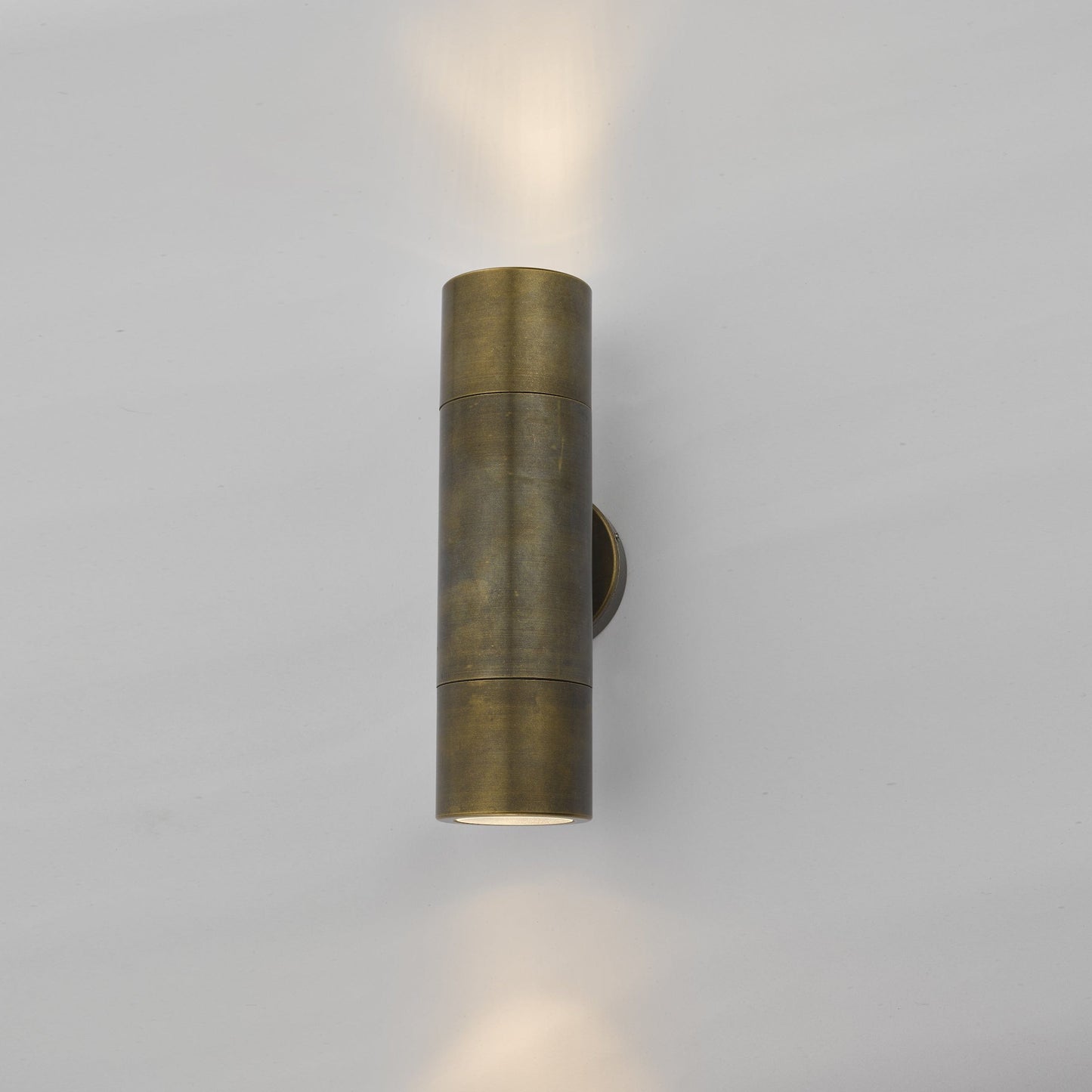 dar lighting Ortega Outdoor 2 Light Wall Light Natural Brass IP65 ORT3275