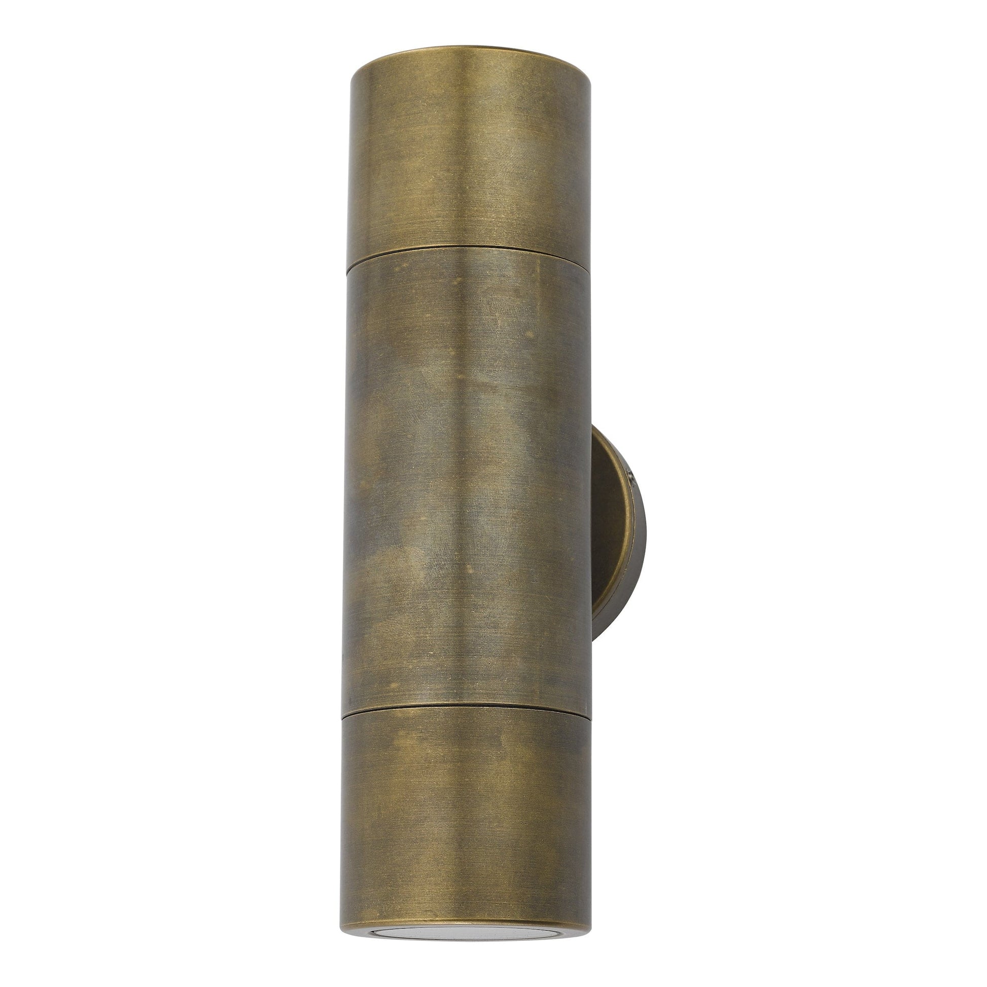 dar lighting Ortega Outdoor 2 Light Wall Light Natural Brass IP65 ORT3275