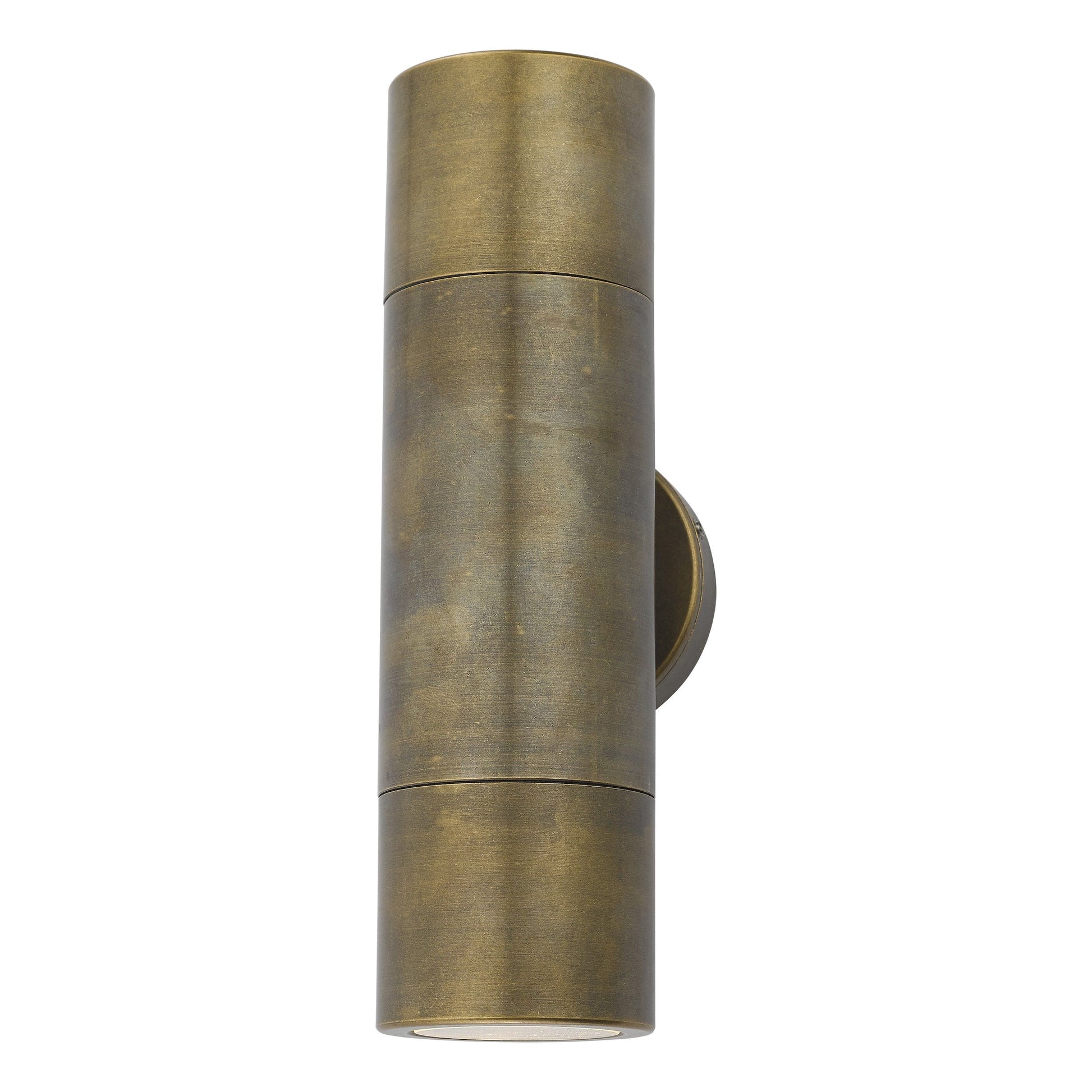 dar lighting Ortega Outdoor 2 Light Wall Light Natural Brass IP65 ORT3275