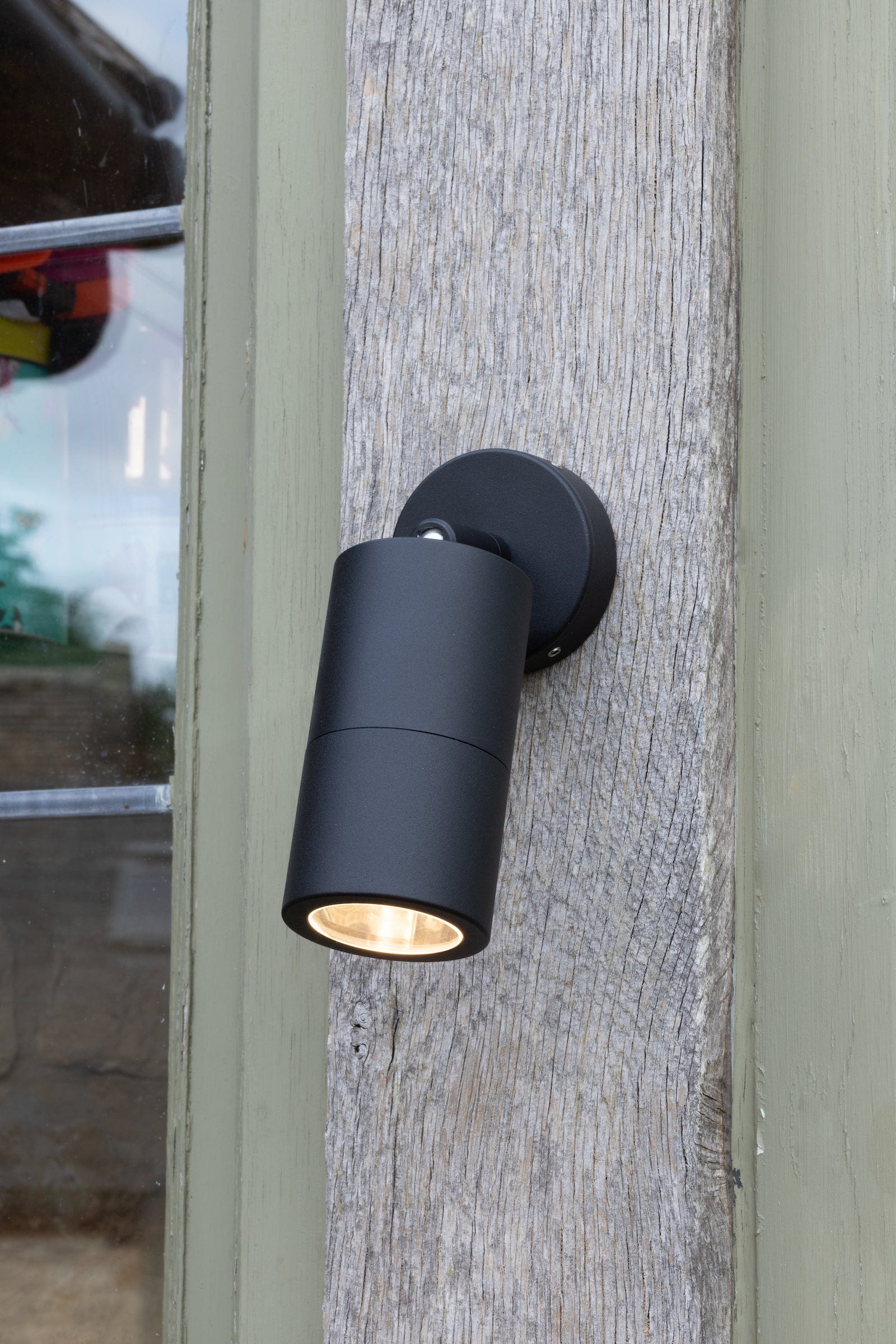dar lighting Ortega Outdoor Single Spotlight Matt Black IP65 ORT0722
