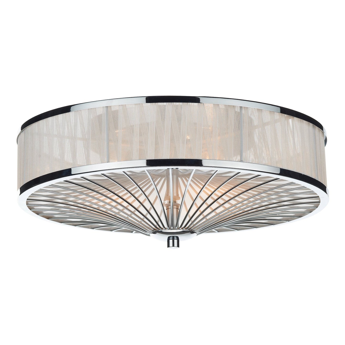 dar lighting Oslo 3 Light Flush Polished Chrome/ White OSL5050