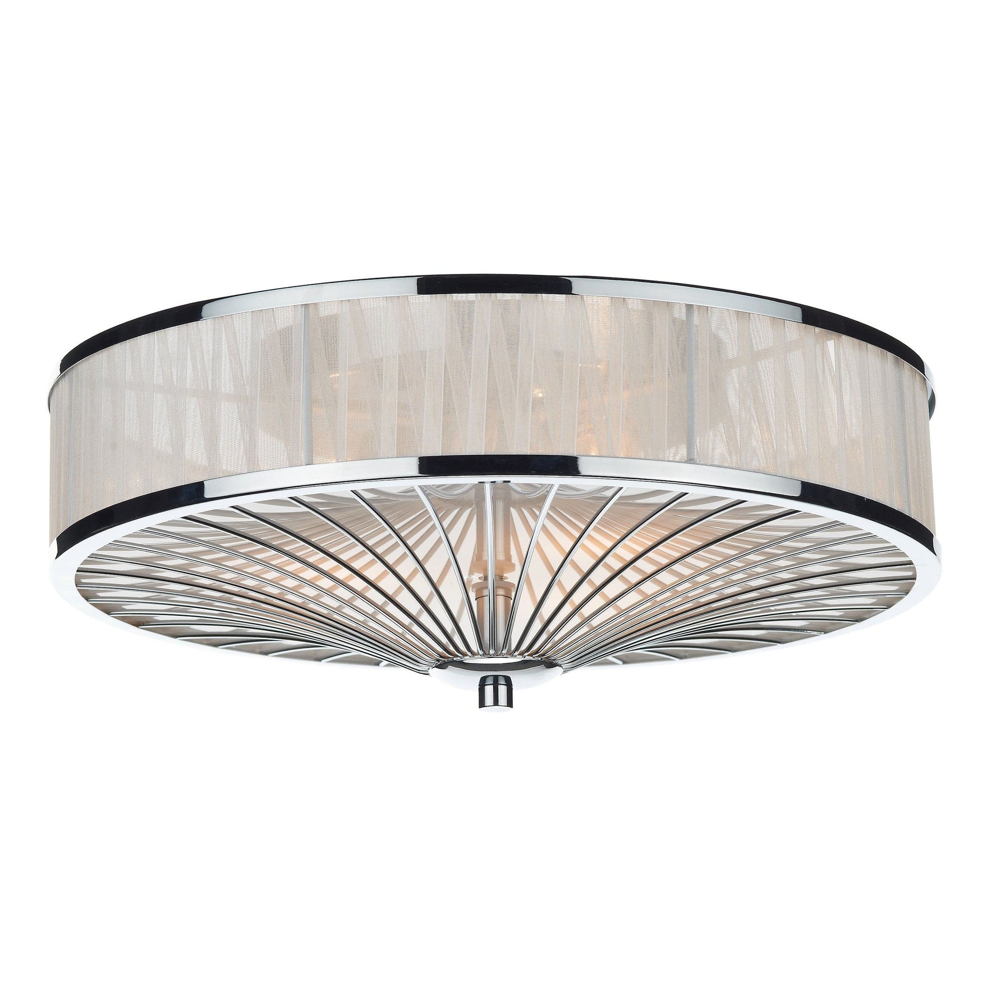 dar lighting Oslo 3 Light Flush Polished Chrome/ White OSL5050