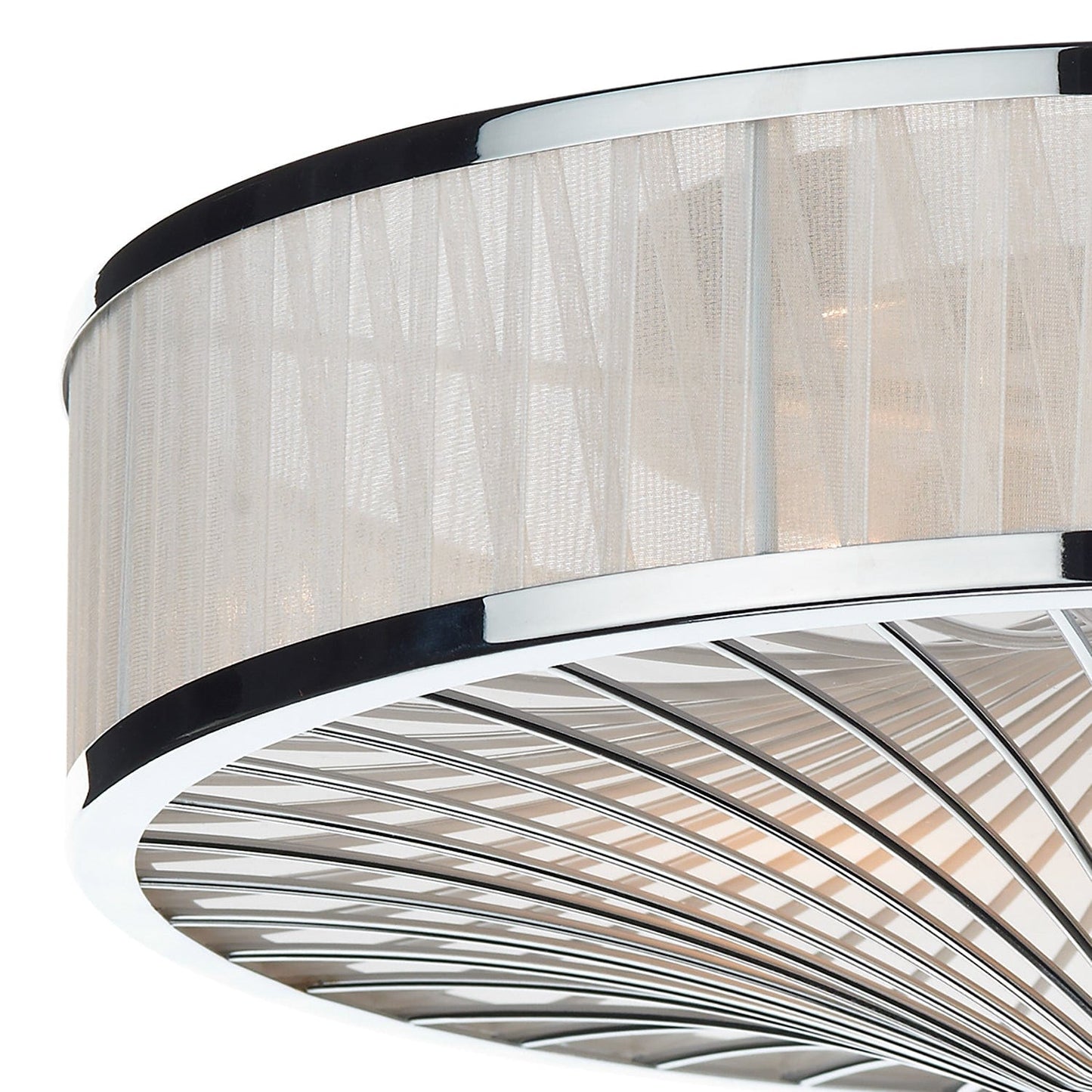 dar lighting Oslo 3 Light Flush Polished Chrome/ White OSL5050