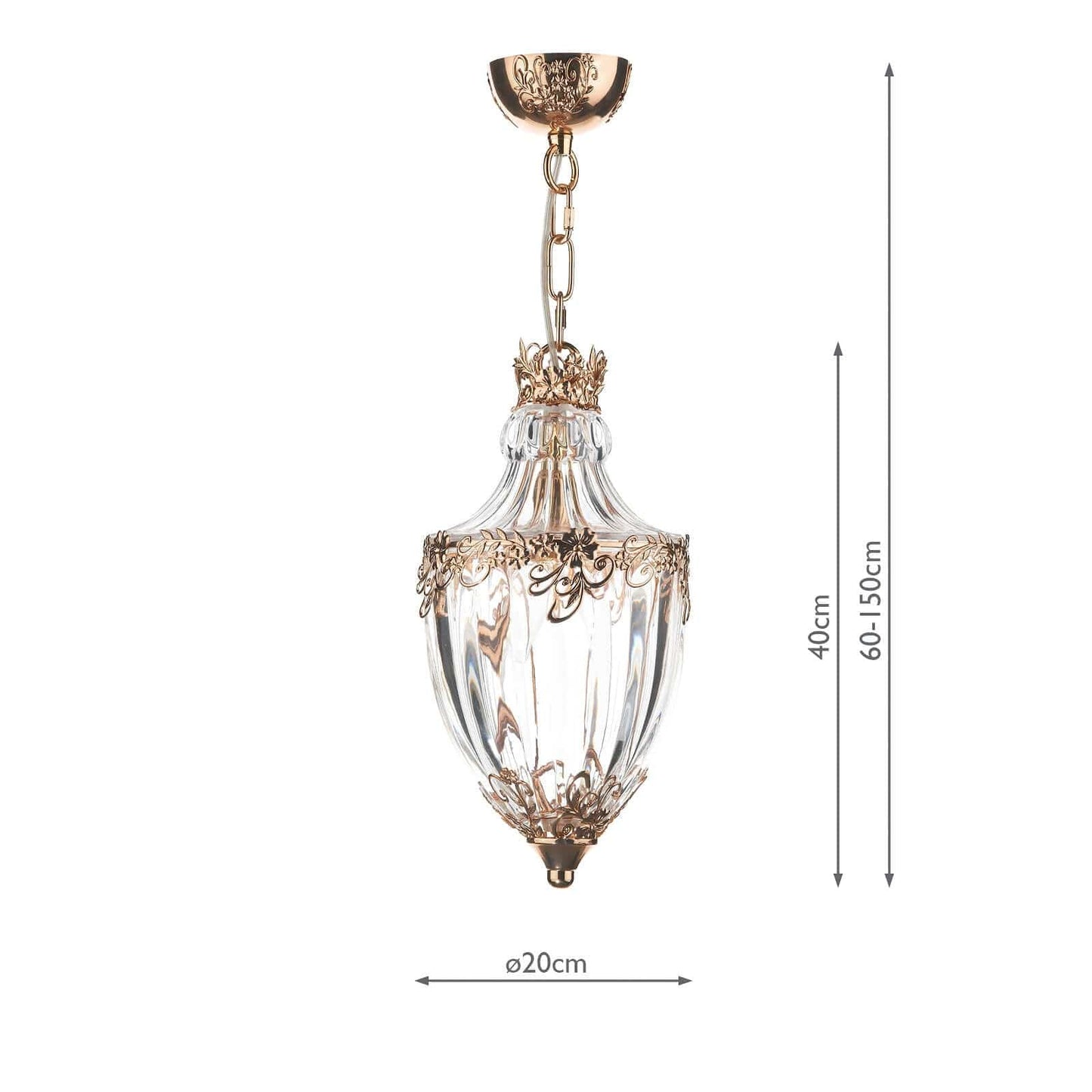 dar lighting Ottoman 1 Light Pendant French Gold OTT0135