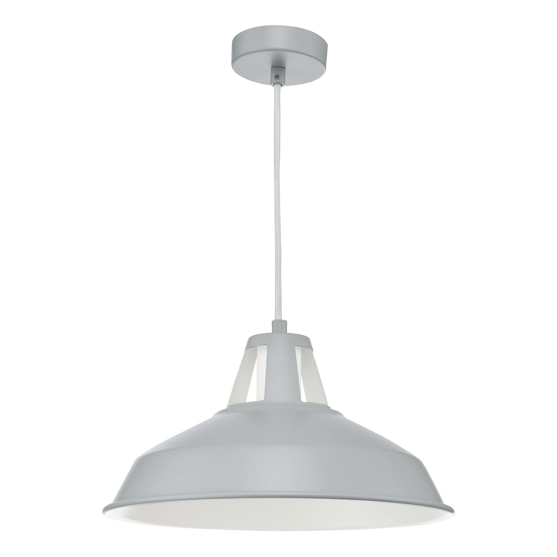 dar lighting Owain 1 Light Pendant Grey OWA0139