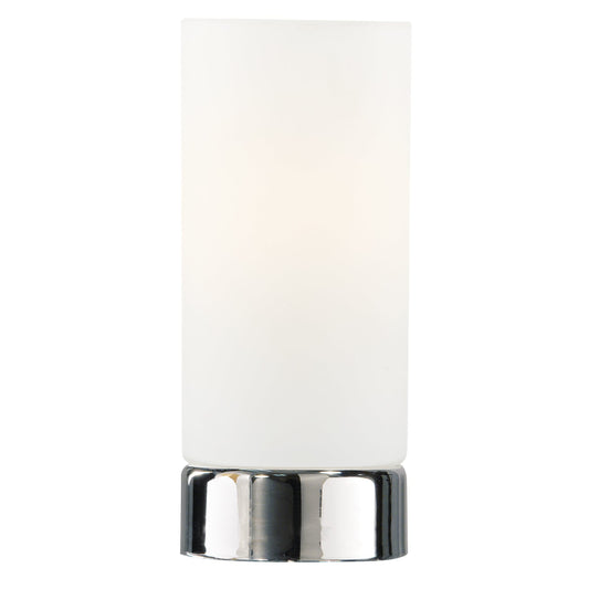 dar lighting Owen Touch Table Lamp Polished Chrome Opal Glass (Multipack) OWE4050