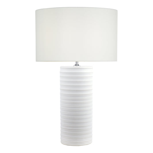 dar lighting Pascha Table Lamp White Ceramic Base Only PAS422