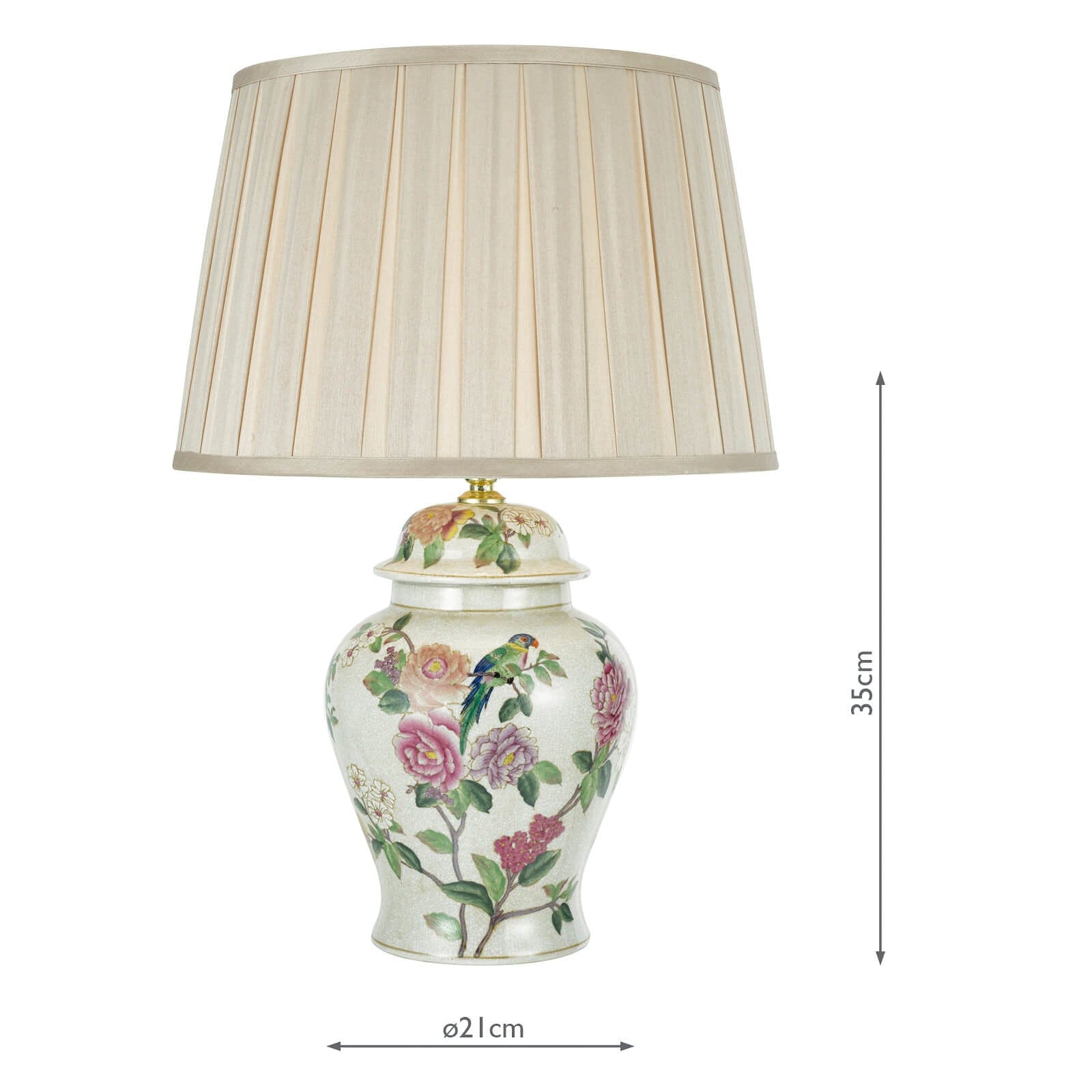 dar lighting Peony Table Lamp Floral Design Base Only PEO4255