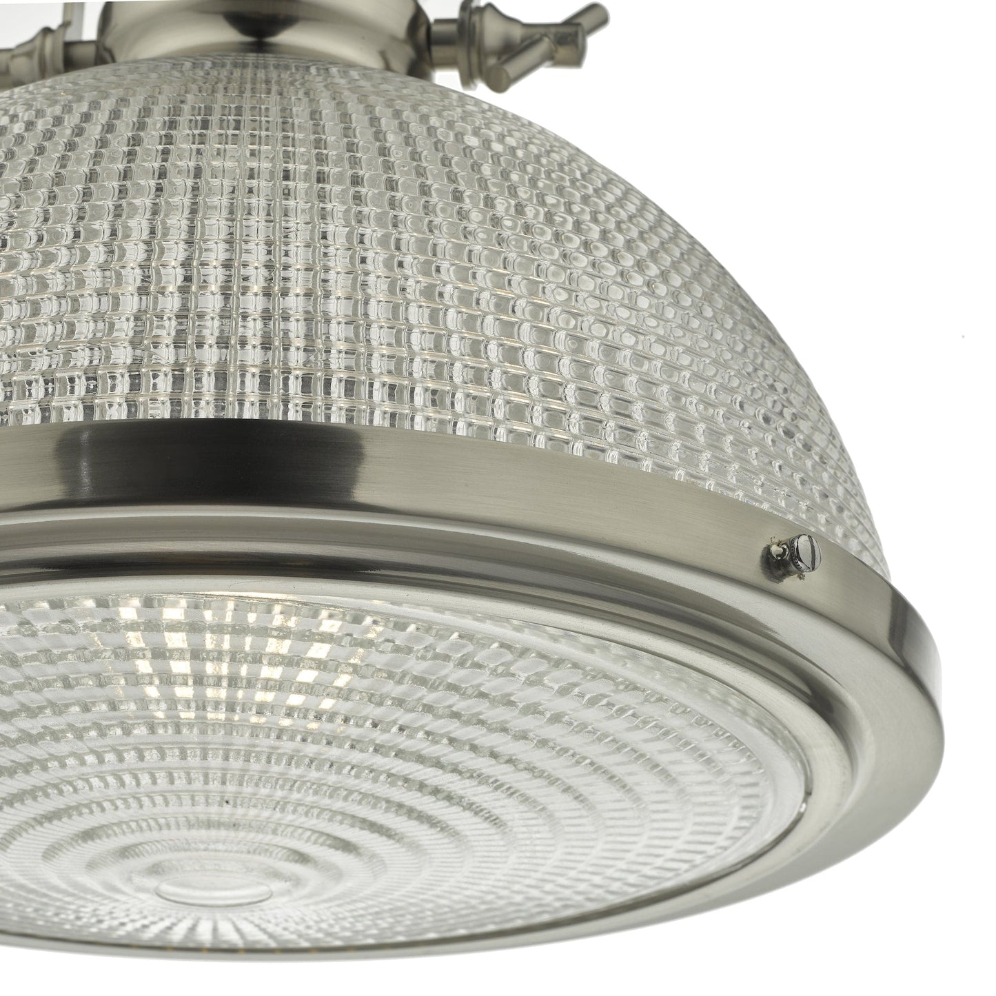 dar lighting Peyton 1 Light Pendant Satin Nickel And Textured Glass PEY0146