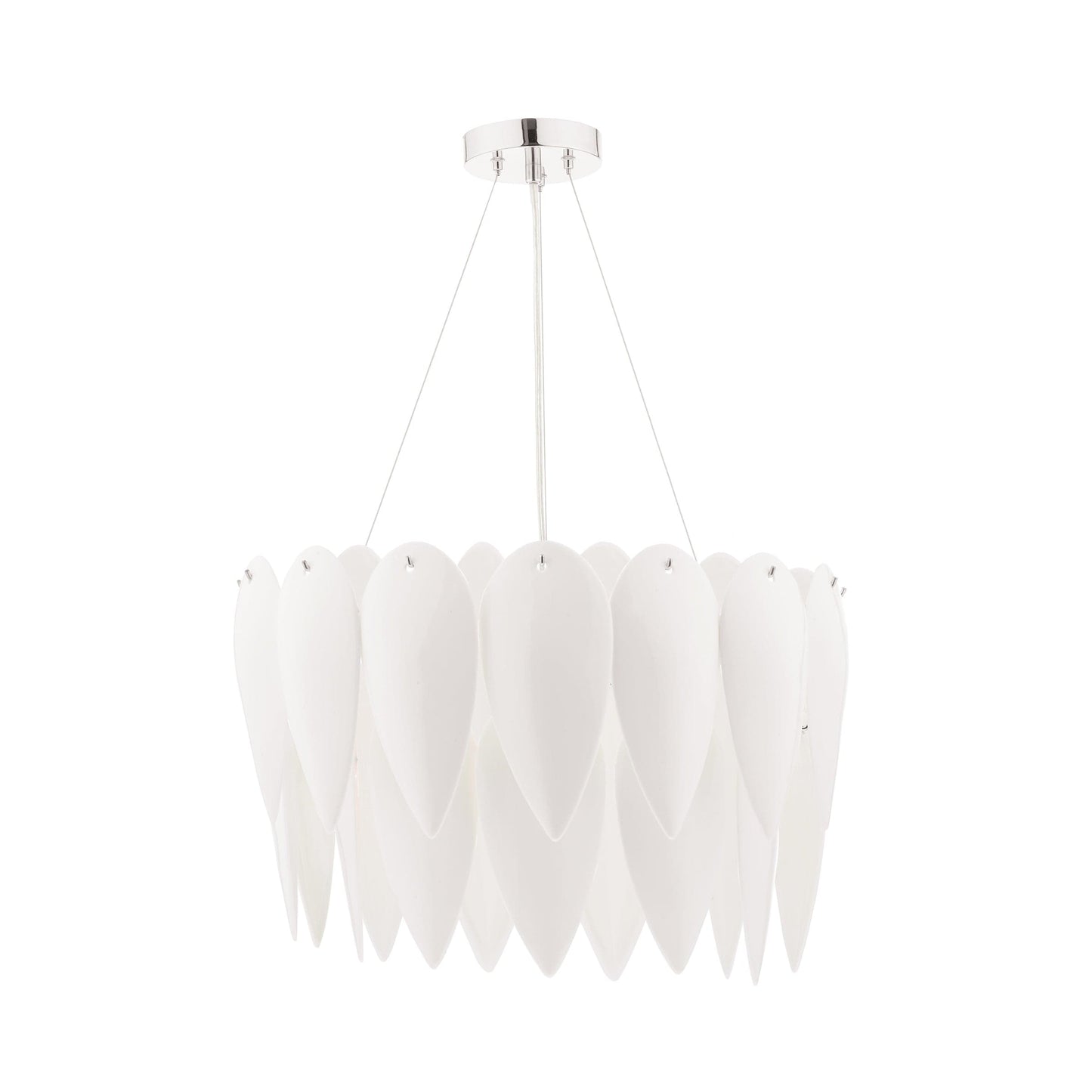 dar lighting Phillipa 3 Light Pendant White Ceramic PHI032