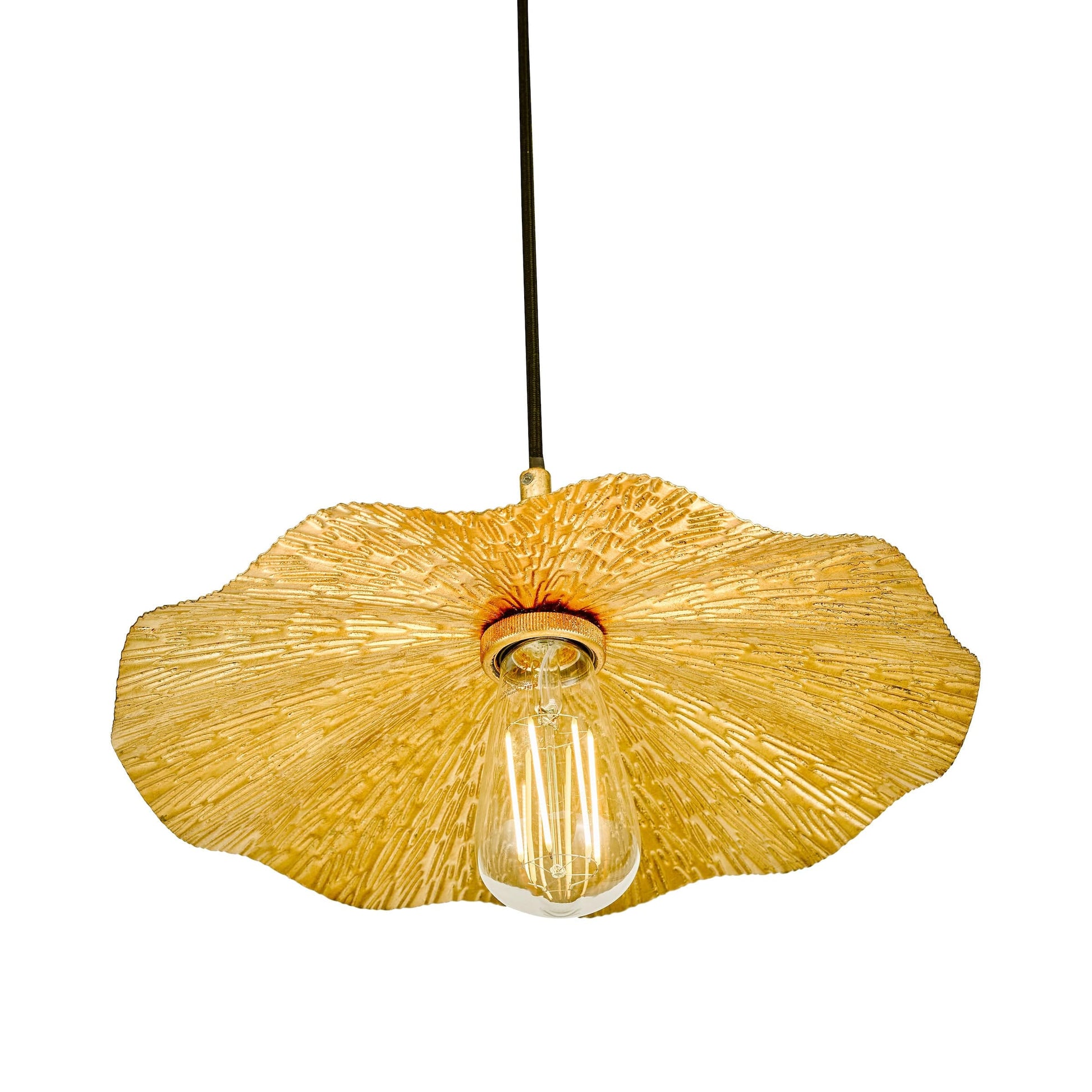 dar lighting Piper 1 Light Single Pendant Gold Leaf PIP0135