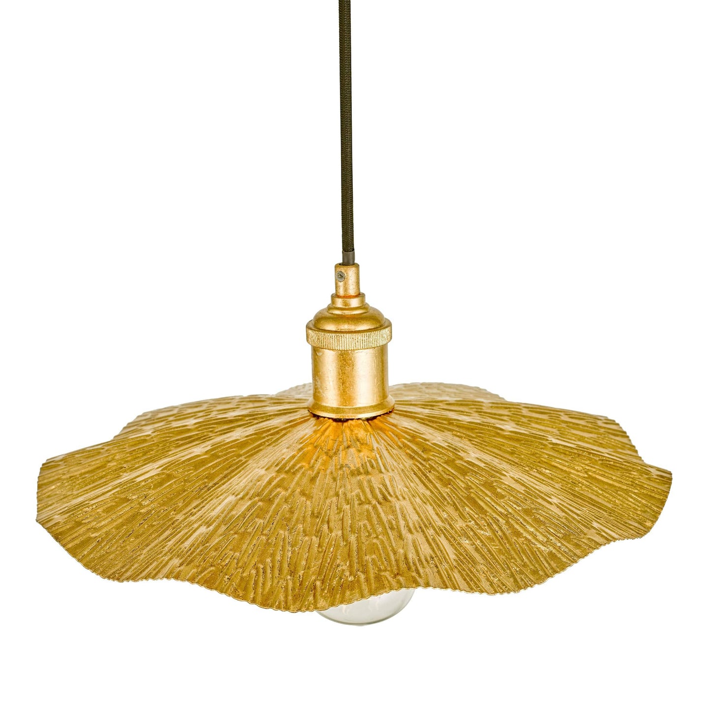 dar lighting Piper 1 Light Single Pendant Gold Leaf PIP0135