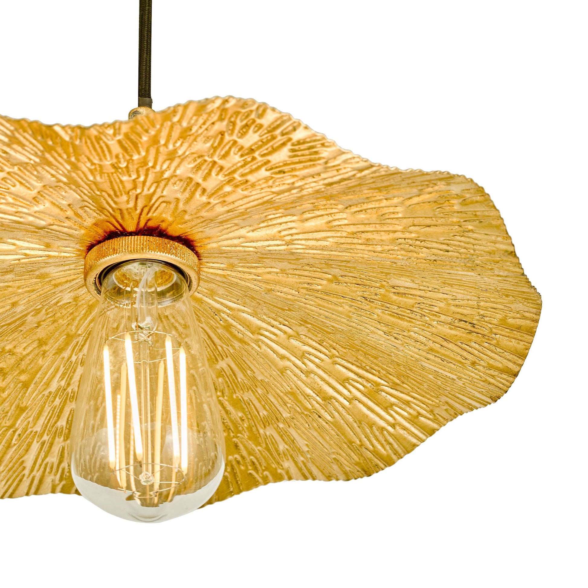 dar lighting Piper 1 Light Single Pendant Gold Leaf PIP0135