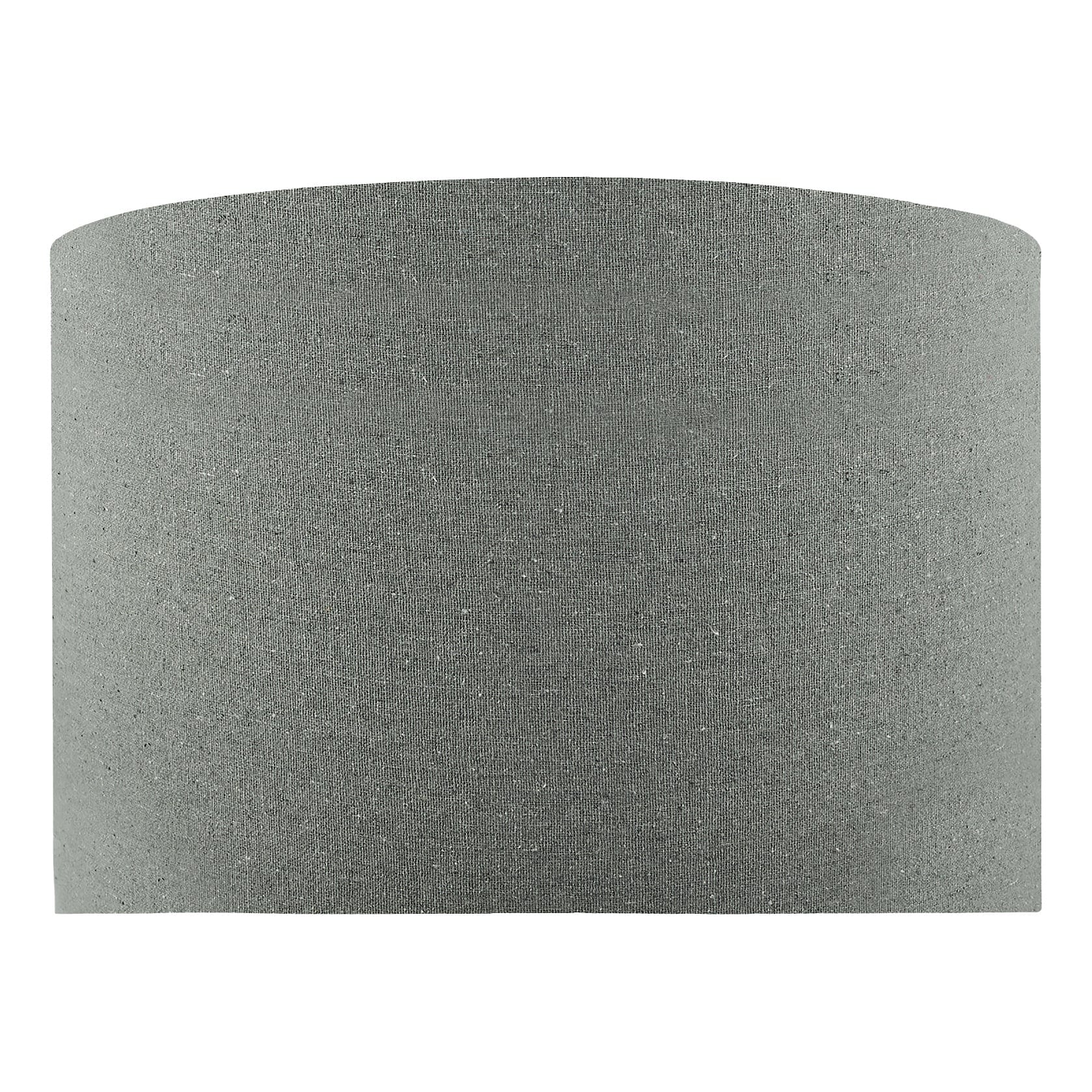 dar lighting Pyramid Grey Linen Drum Shade 35cm PYR1439