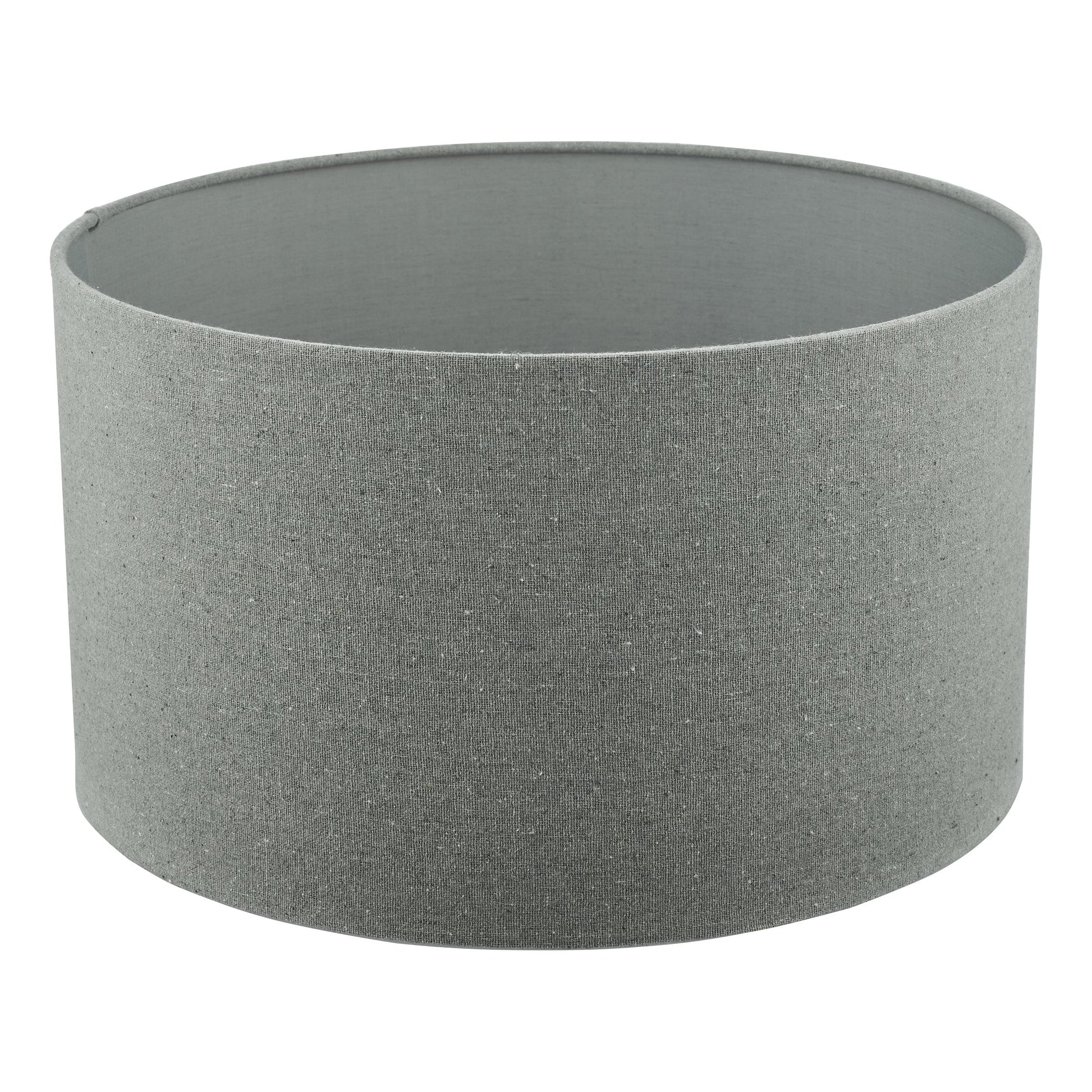 dar lighting Pyramid Grey Linen Drum Shade 35cm PYR1439