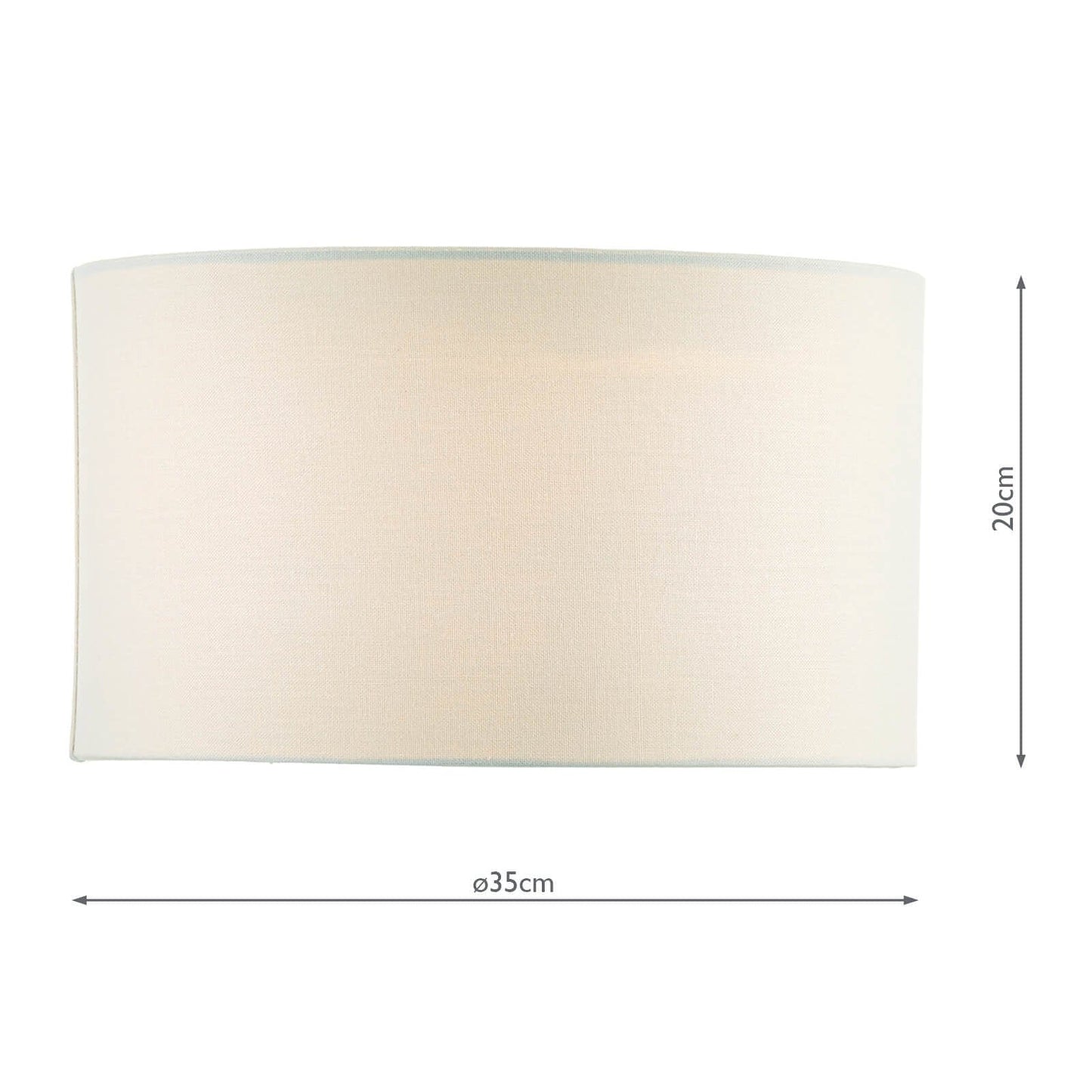 dar lighting Pyramid White Linen Drum Shade 35cm PYR142