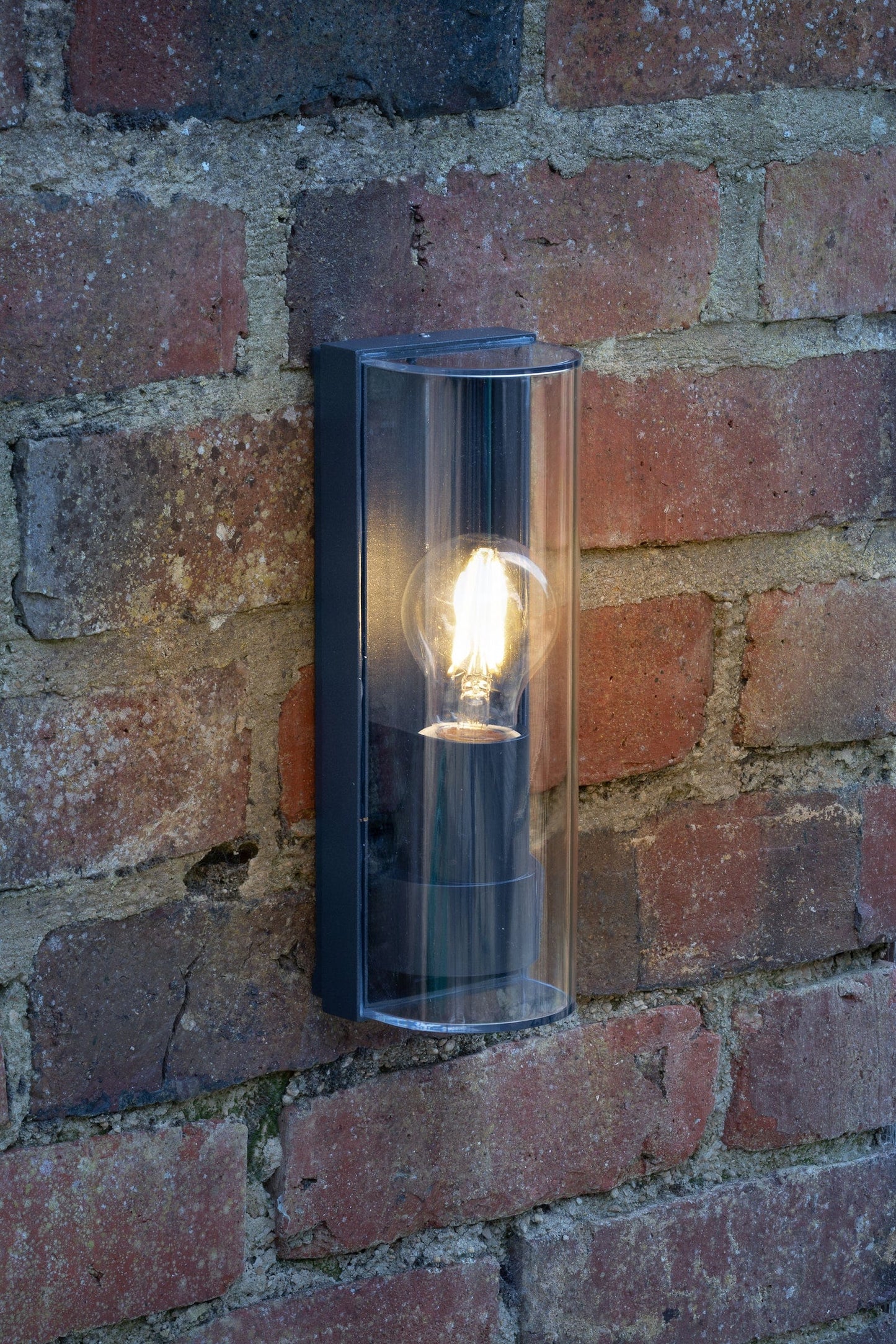 dar lighting Quenby Outdoor Wall Light Matt Grey Acrylic IP65 QUE1639