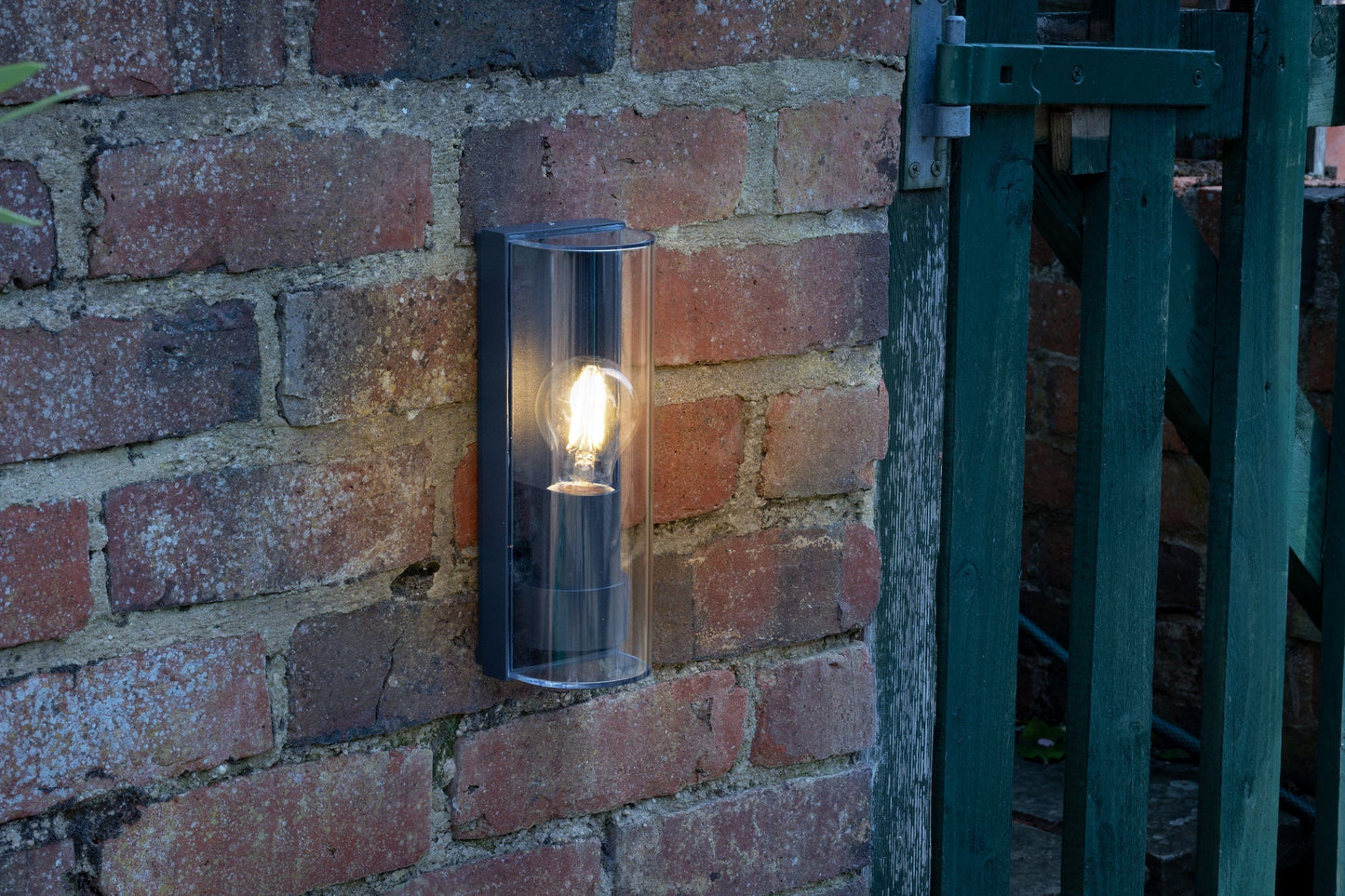 dar lighting Quenby Outdoor Wall Light Matt Grey Acrylic IP65 QUE1639