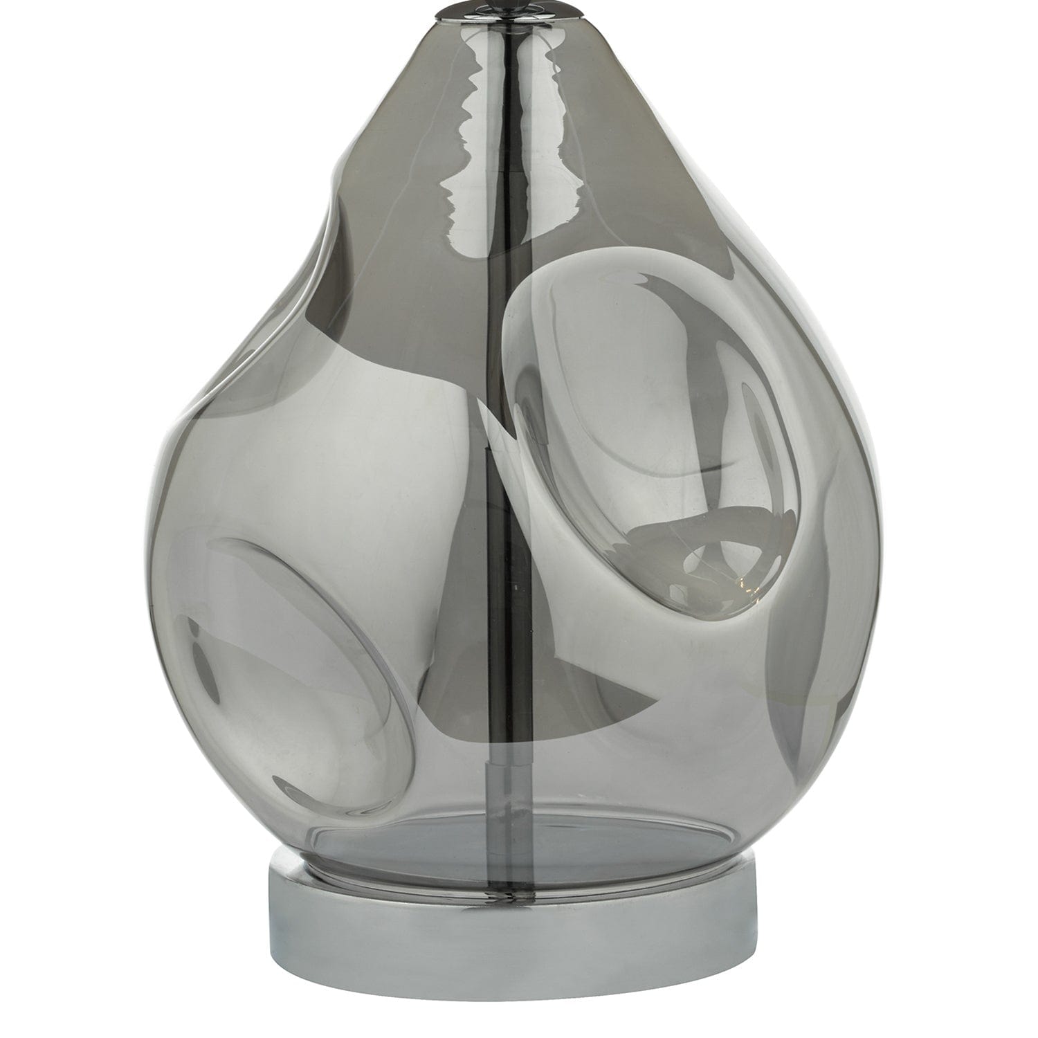 dar lighting Quinn Table Lamp Smoked Glass With Shade QUI4210