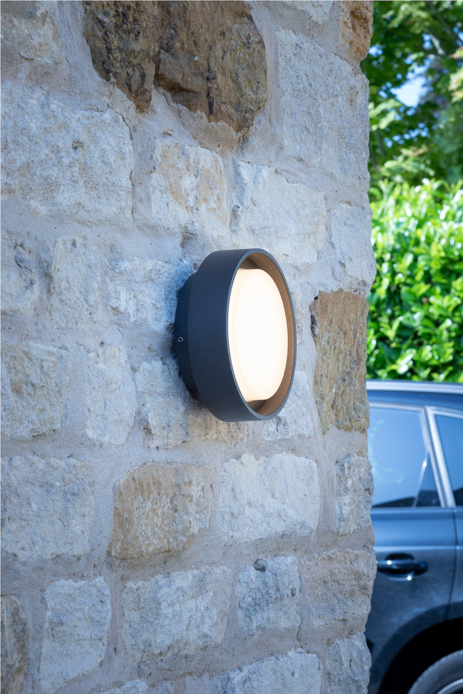 dar lighting Ralph Small Outdoor Wall Light Anthracite IP65 LED RAL5239