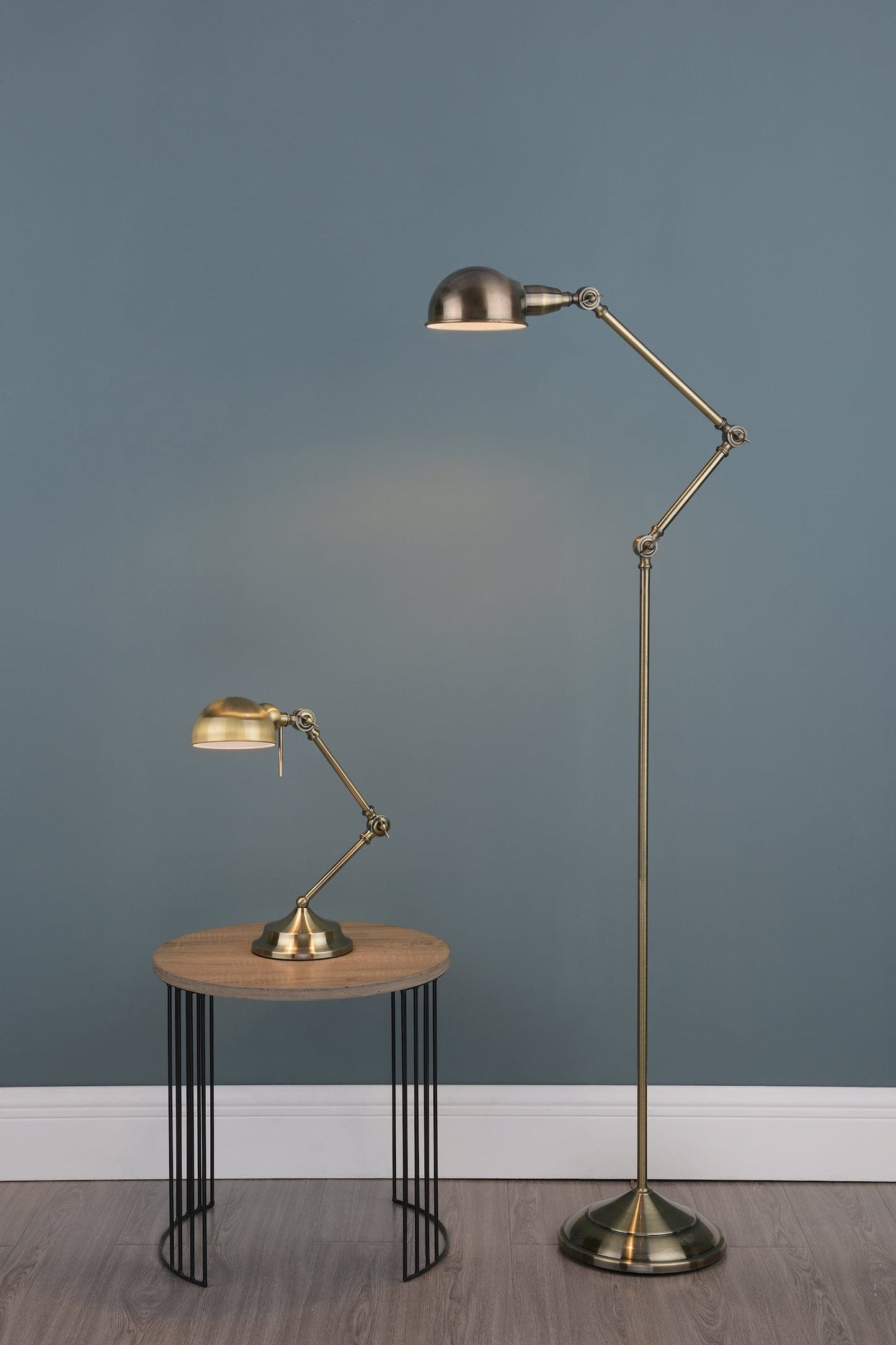 dar lighting Ranger Floor Lamp Antique Brass RAN4975