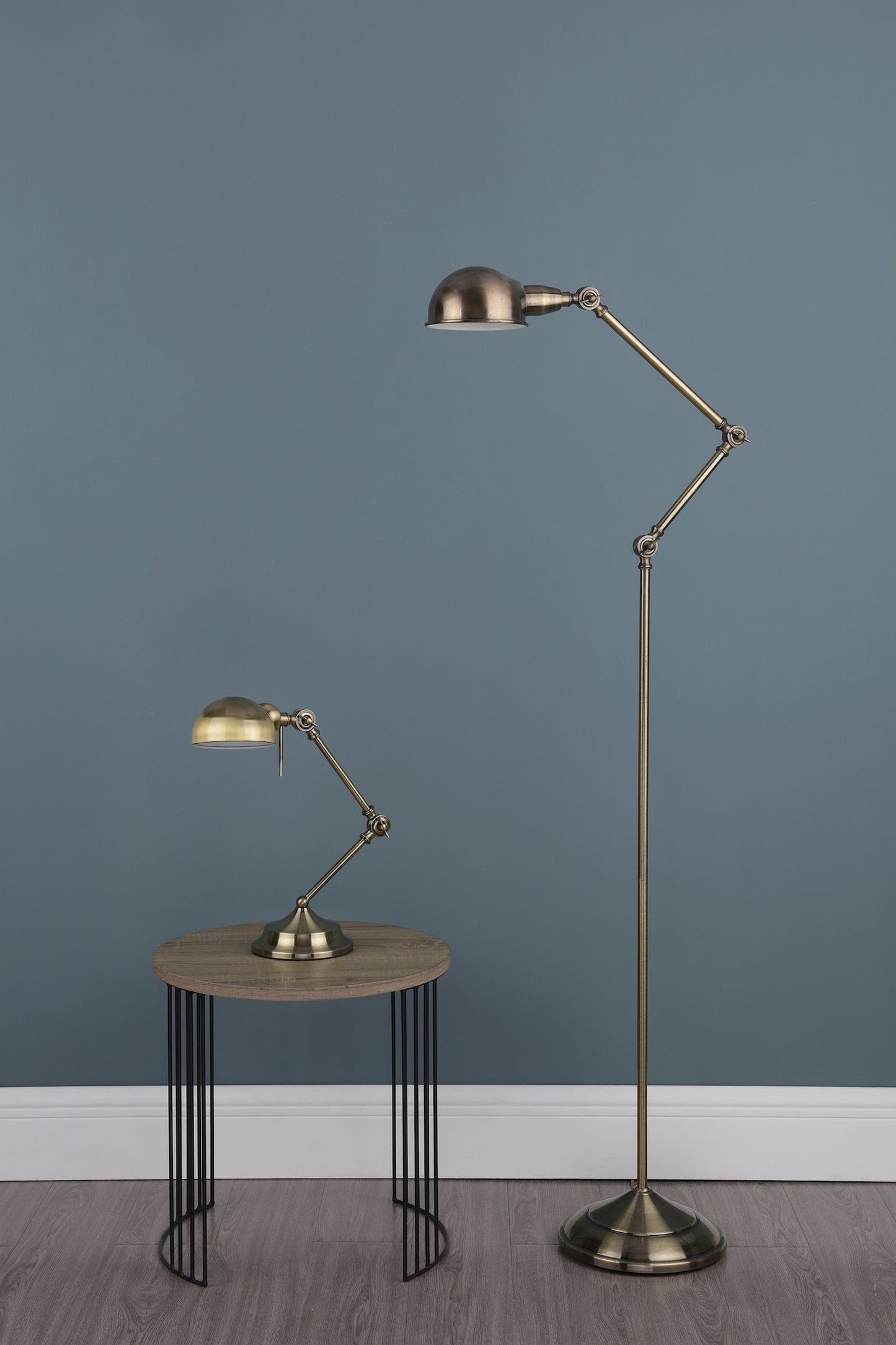 dar lighting Ranger Floor Lamp Antique Brass RAN4975