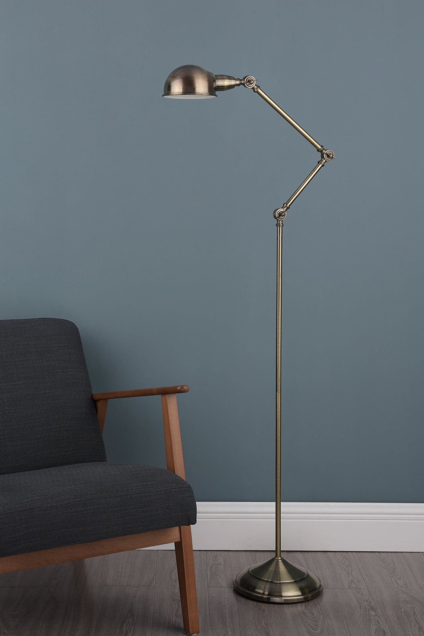 dar lighting Ranger Floor Lamp Antique Brass RAN4975