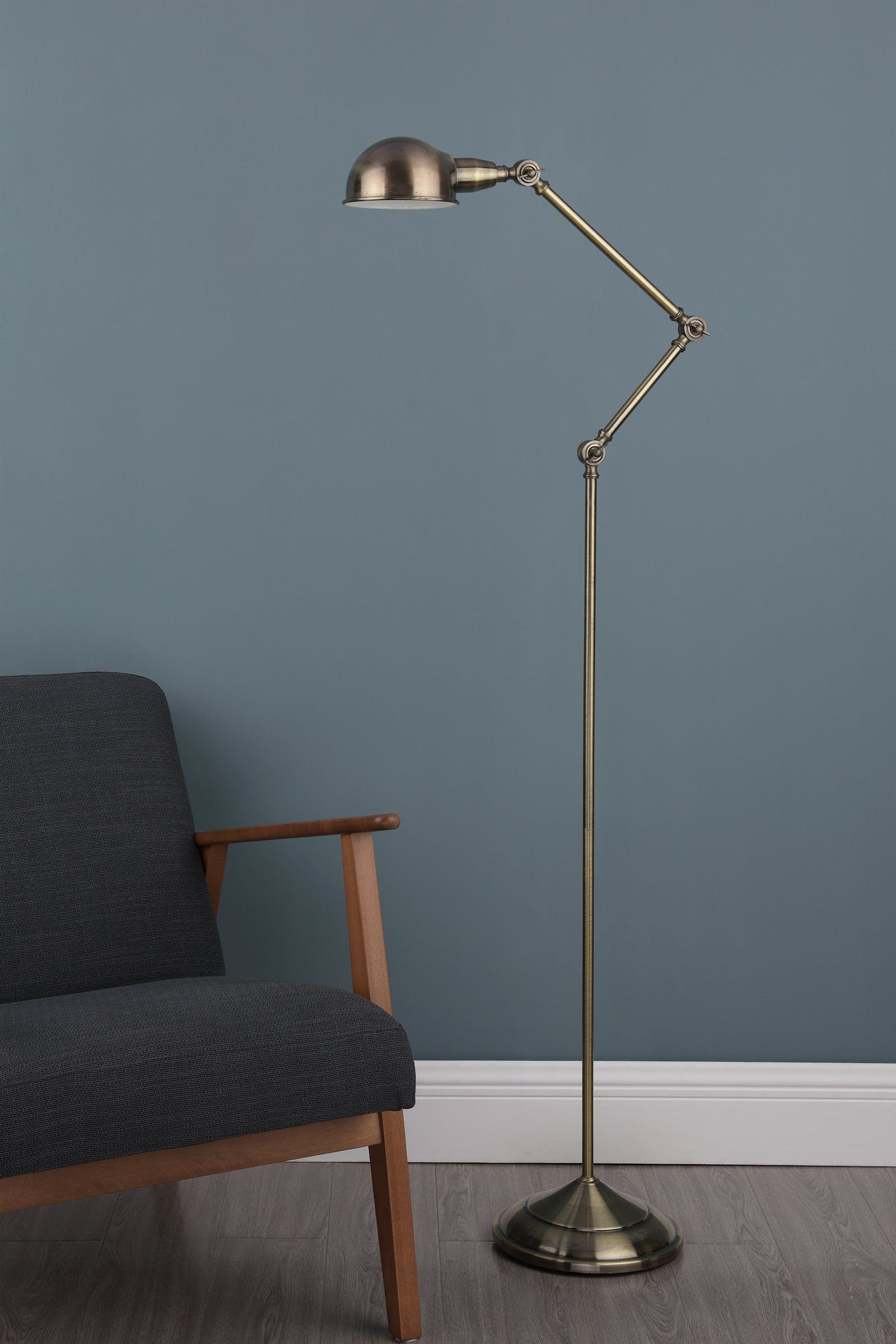 dar lighting Ranger Floor Lamp Antique Brass RAN4975