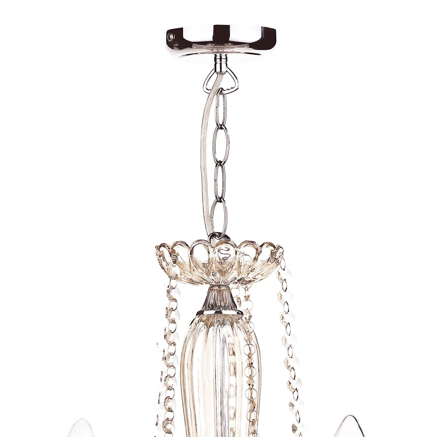 dar lighting Raphael 5 Light Chandelier Champagne Crystal RAP0506