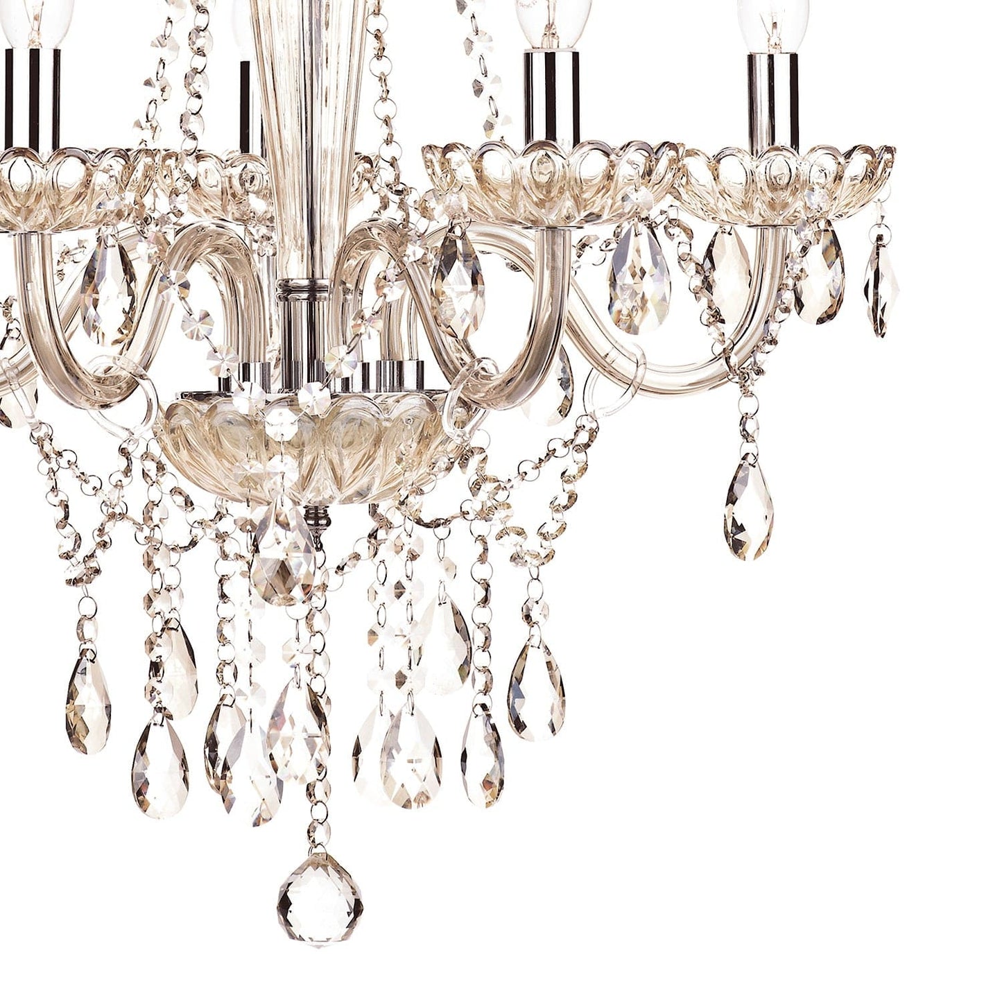 dar lighting Raphael 5 Light Chandelier Champagne Crystal RAP0506