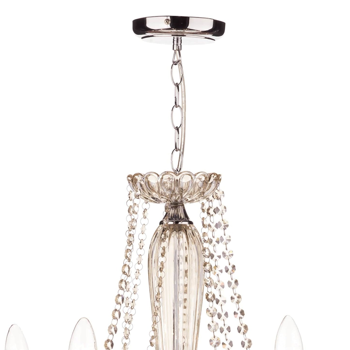 dar lighting Raphael 8 Light Chandelier Champagne Crystal RAP0806