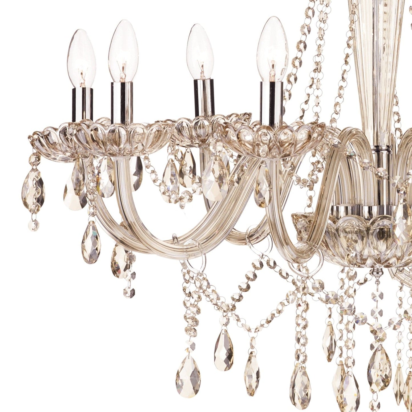 dar lighting Raphael 8 Light Chandelier Champagne Crystal RAP0806