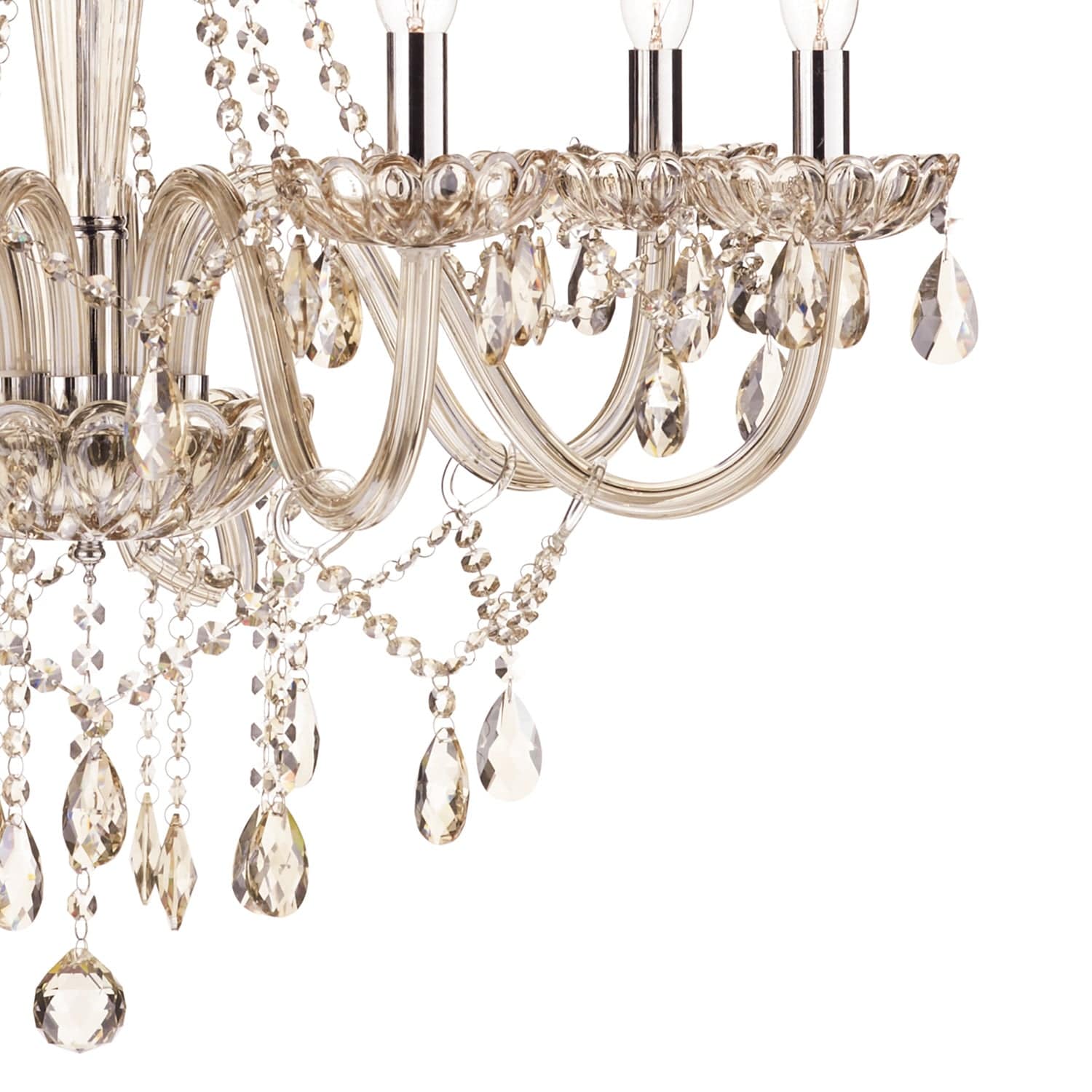 dar lighting Raphael 8 Light Chandelier Champagne Crystal RAP0806