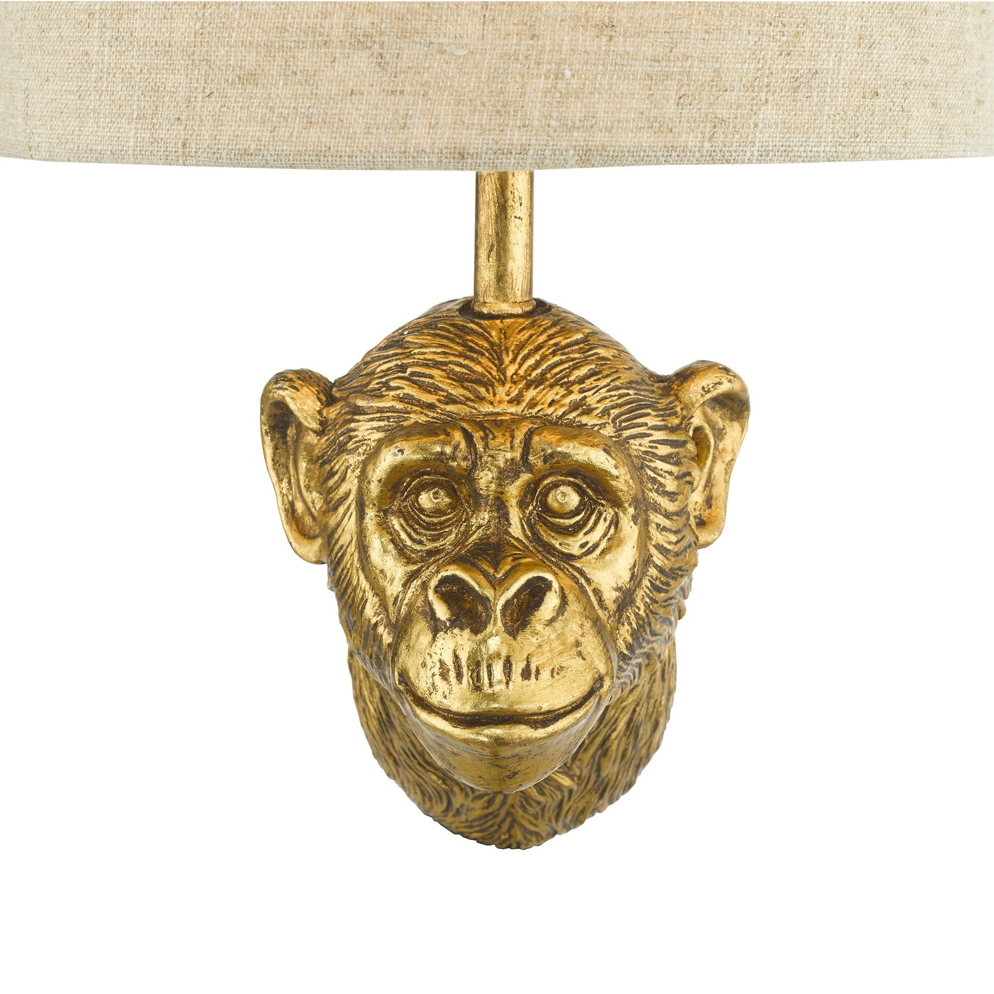 dar lighting Raul Monkey Wall Light Gold With Shade RAU0735