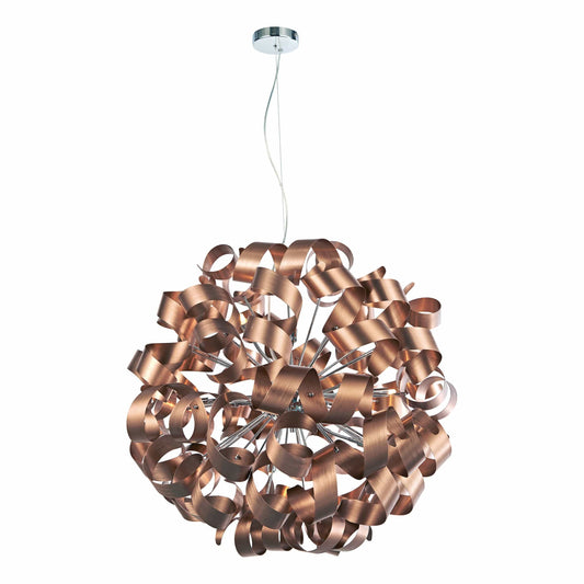 dar lighting Rawley 12 Light Pendant Brushed Copper RAW1264