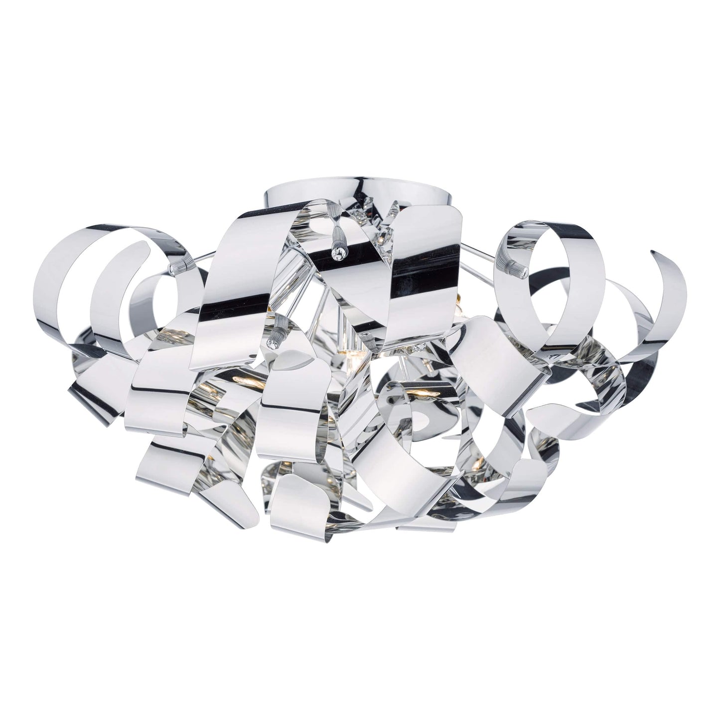 dar lighting Rawley 5 Light Flush Polished Chrome 60cm RAW0555