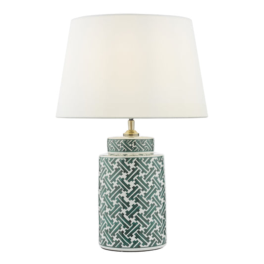 dar lighting Reese Table Lamp Green Print Base Only REE4224