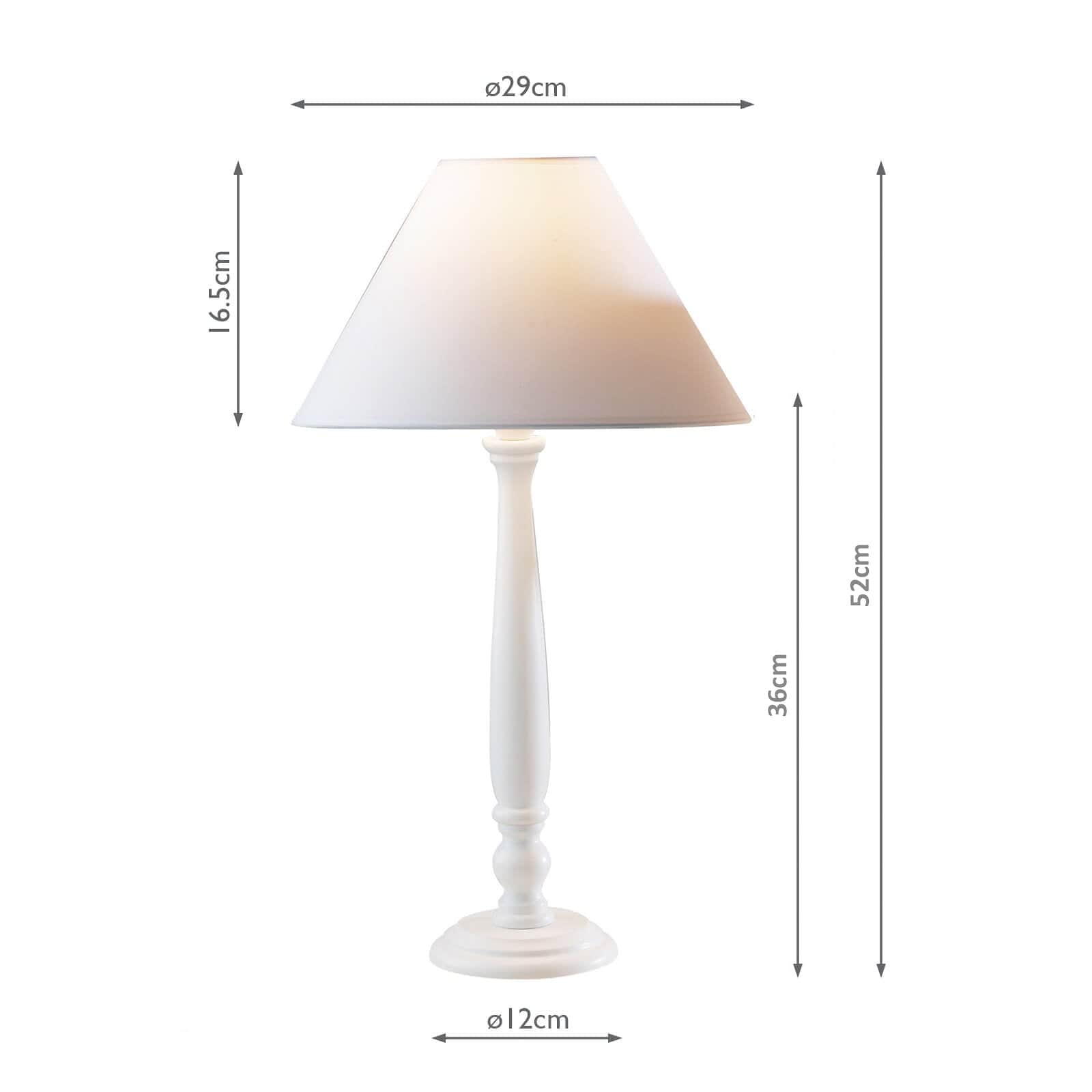 dar lighting Regal Large Table Lamp White With Shade (Multipack) REG432