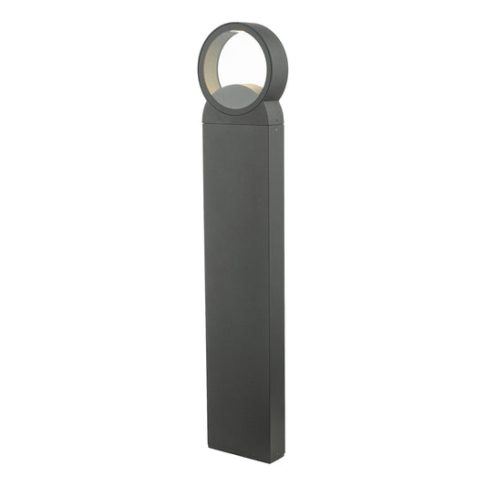 dar lighting Reon Outdoor Post With Round Light Anthracite IP65 LED REO4539