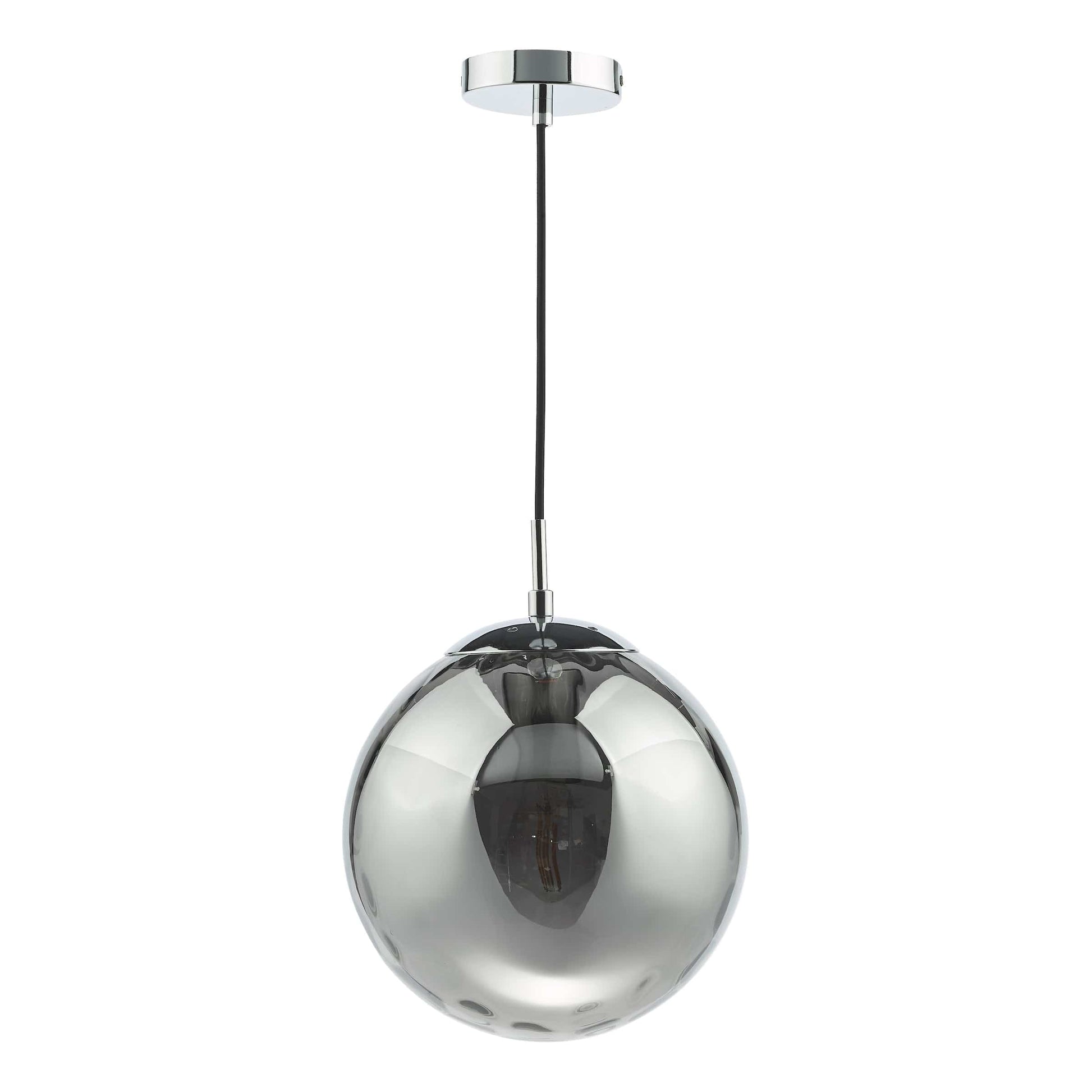 dar lighting Ripple Easy Fit Shade Smoked Glass 25cm RIP8810